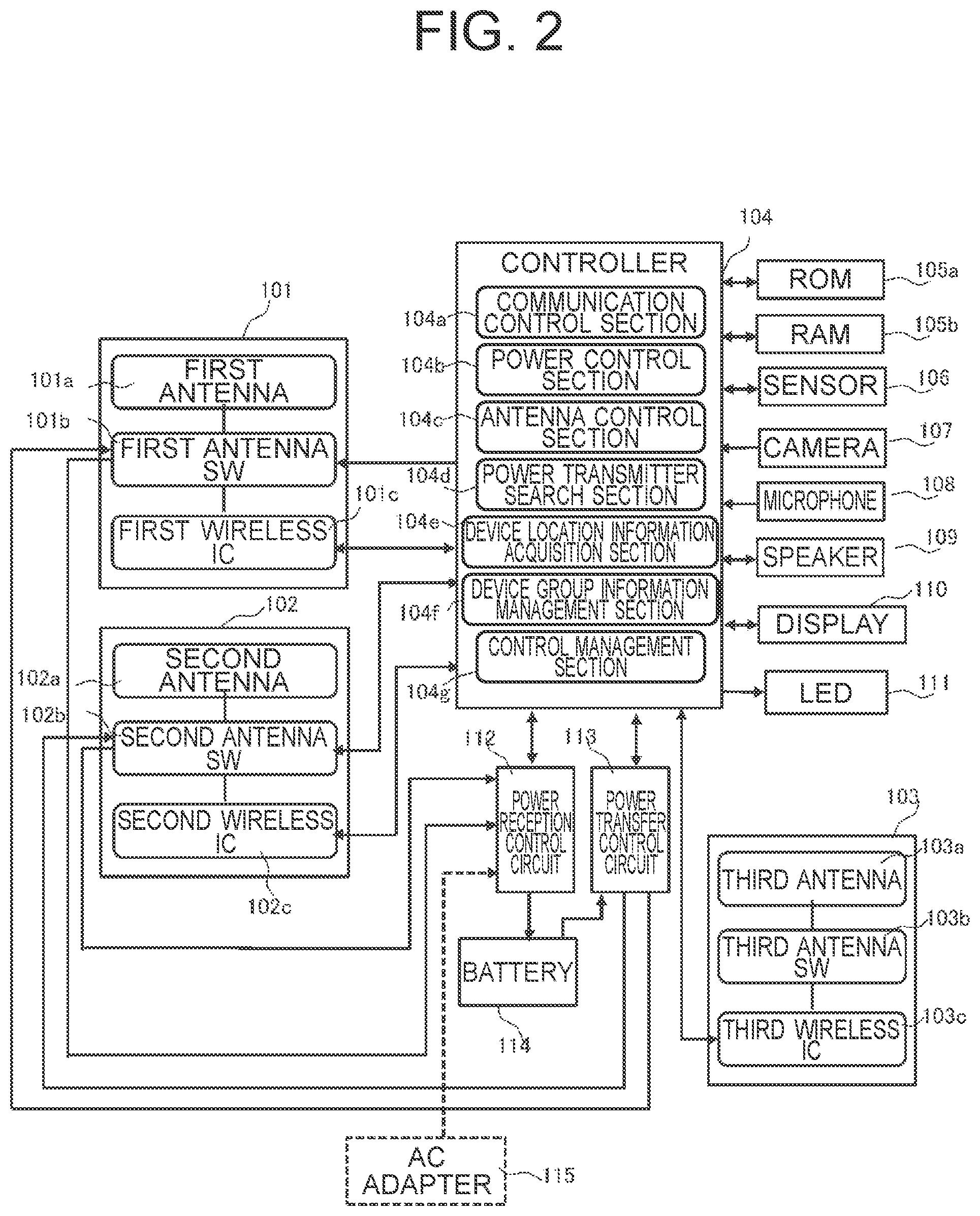 Patent US12155236 Figure 2 – Portable terminal apparatus and wireless power transmission method by portable terminal apparatus