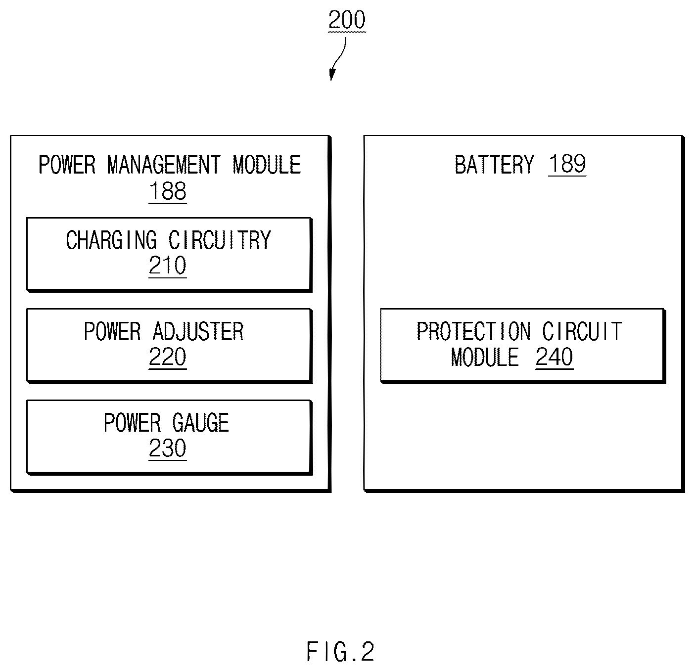 Patent US12155242 Figure 2 – Electronic device comprising multiple batteries