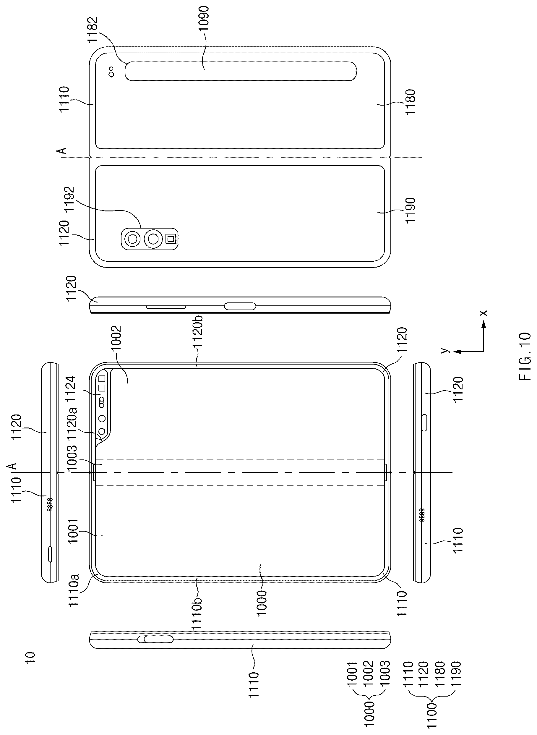 Patent US12155242 Figure 10 – Electronic device comprising multiple batteries
