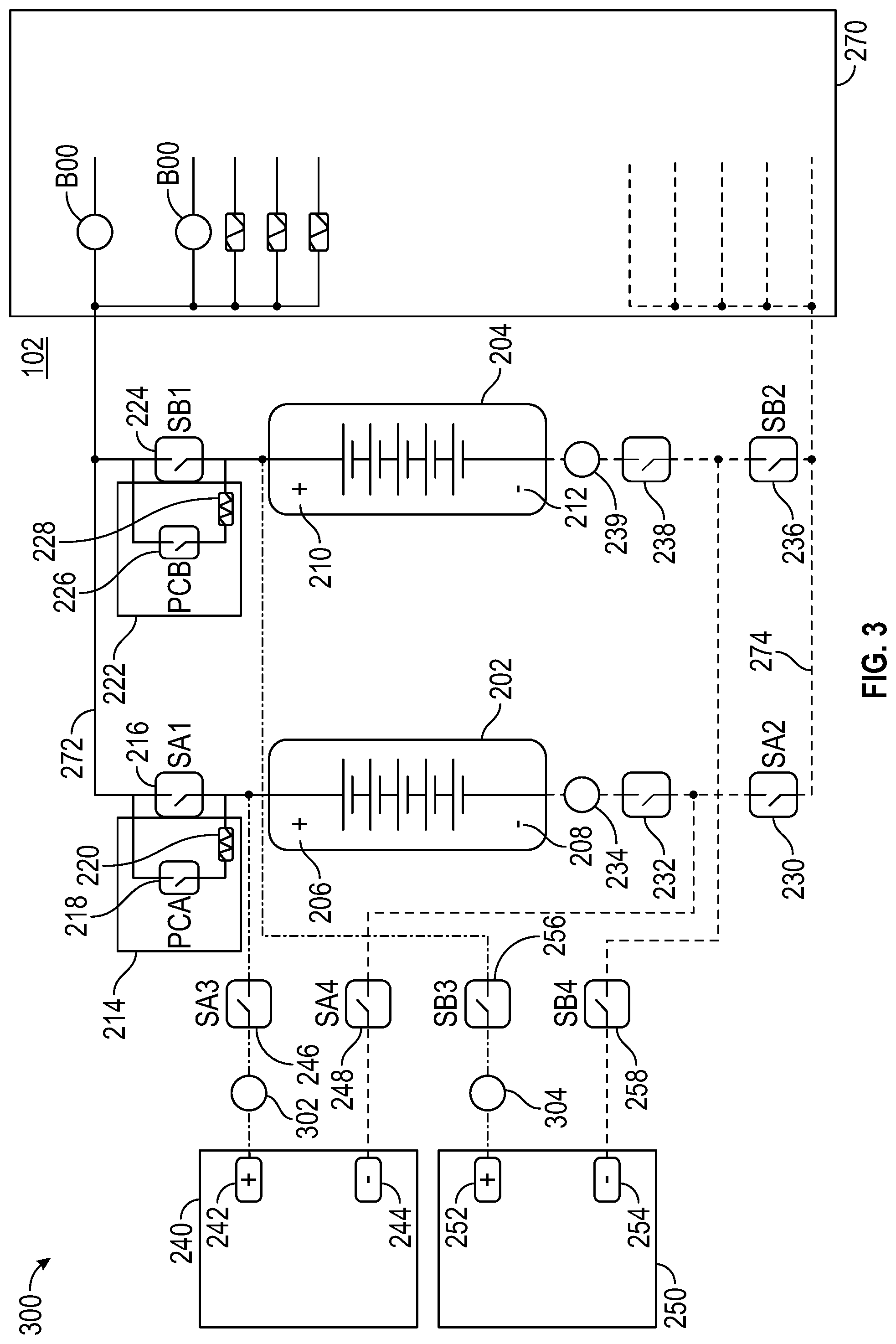 Patent US12155244 Figure 3 – High voltage architecture for multi-port charging system