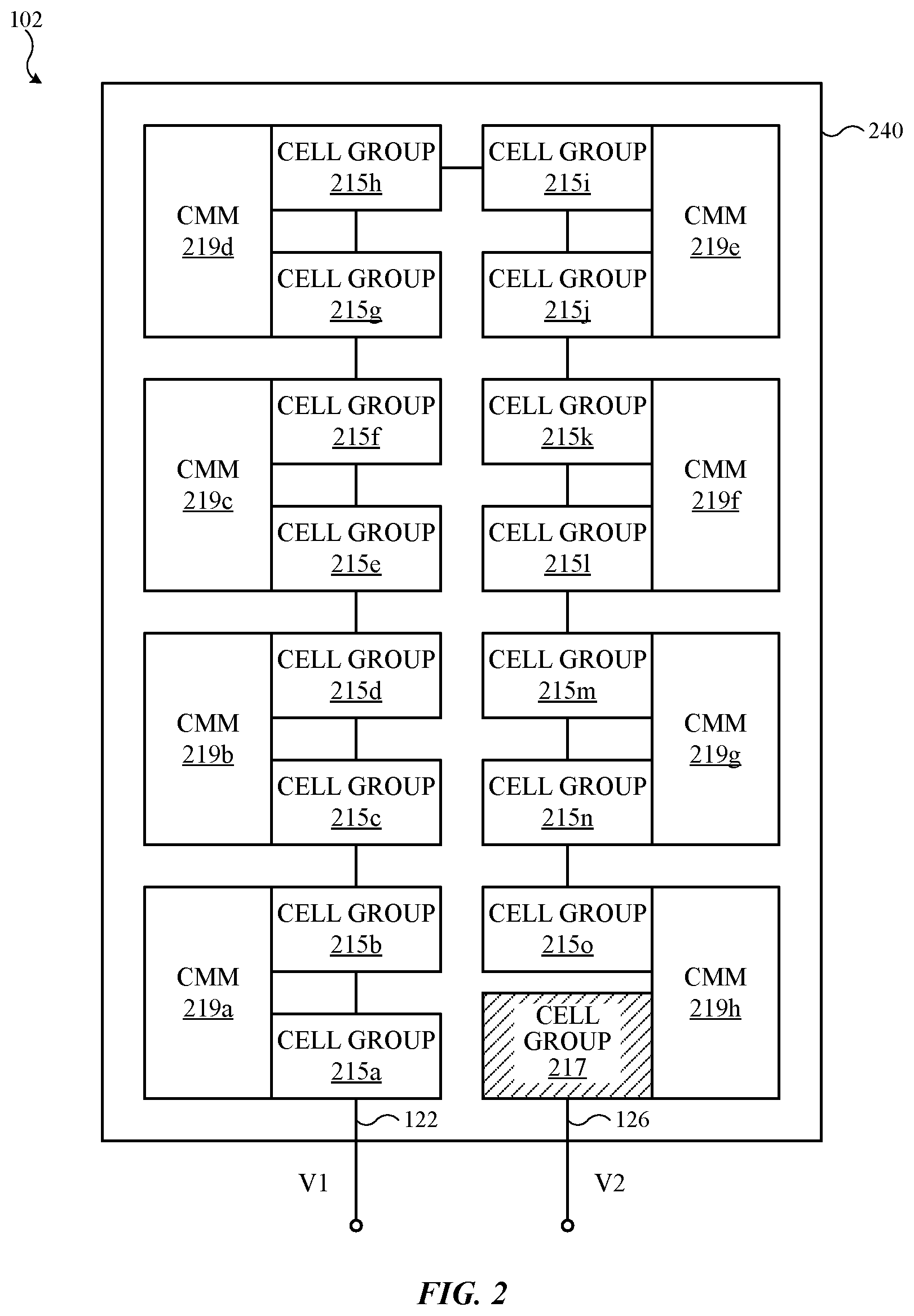 Patent US12155252 Figure 2 – Battery system