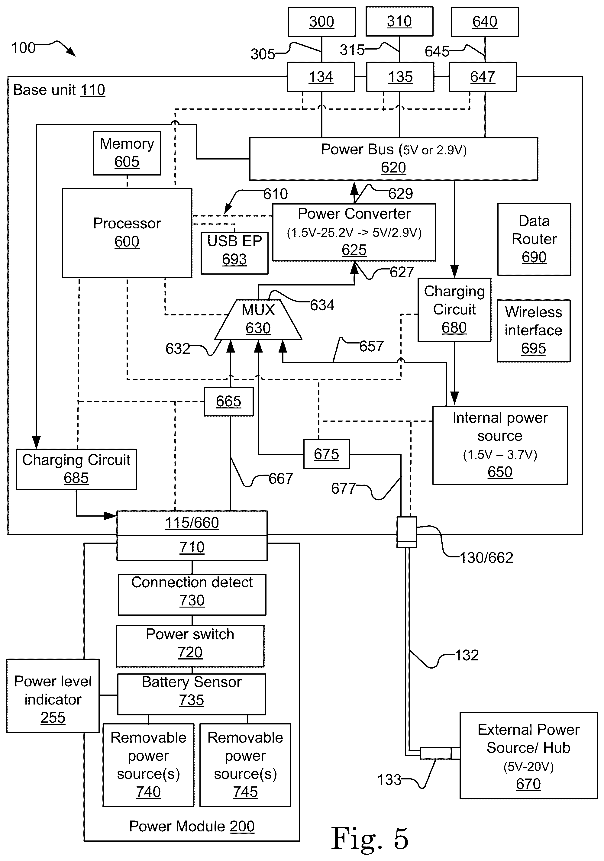 Patent US12155263 Figure 6 – Helmet-mounted power system