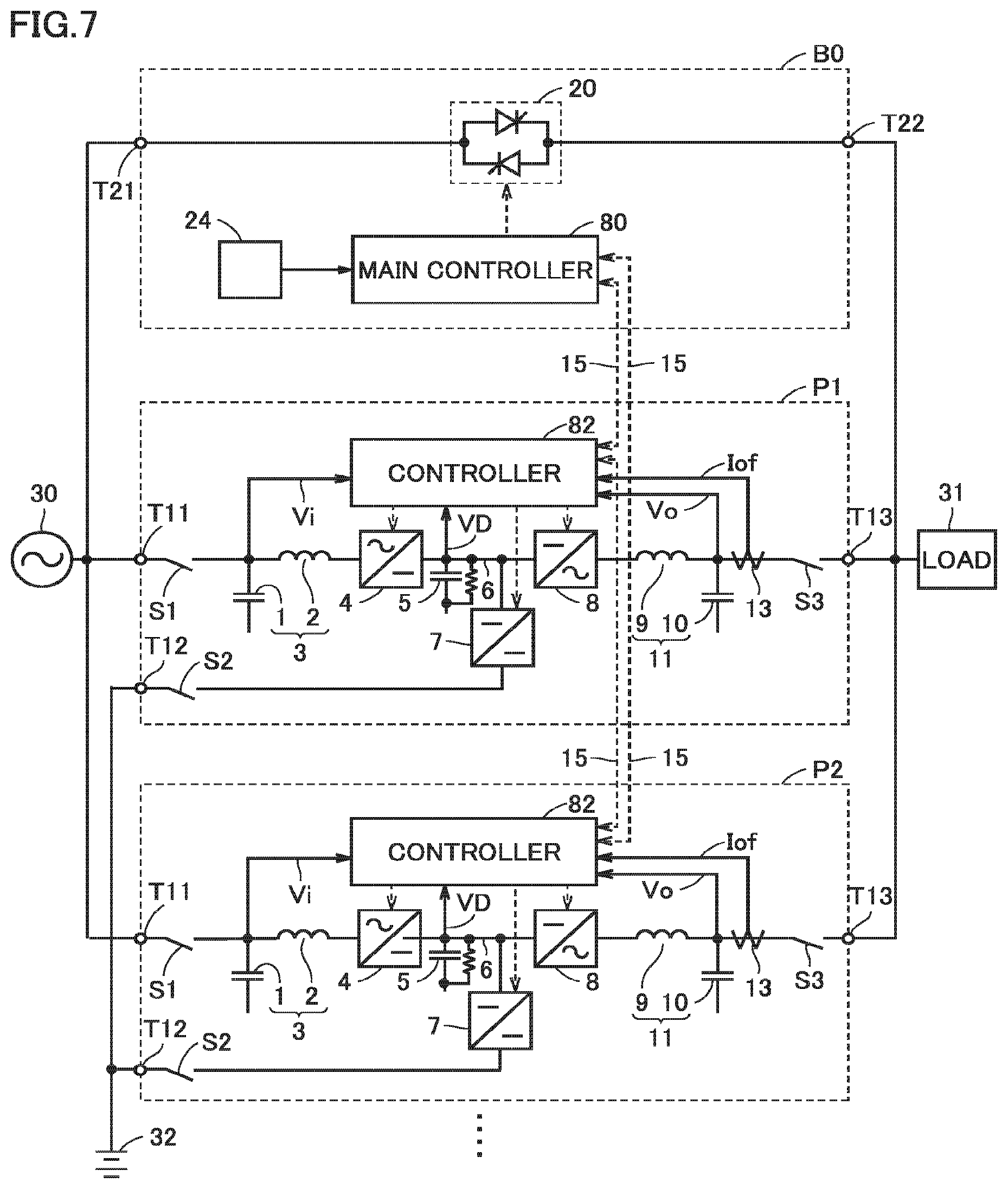Patent US12155265 Figure 7 – Uninterruptible power supply