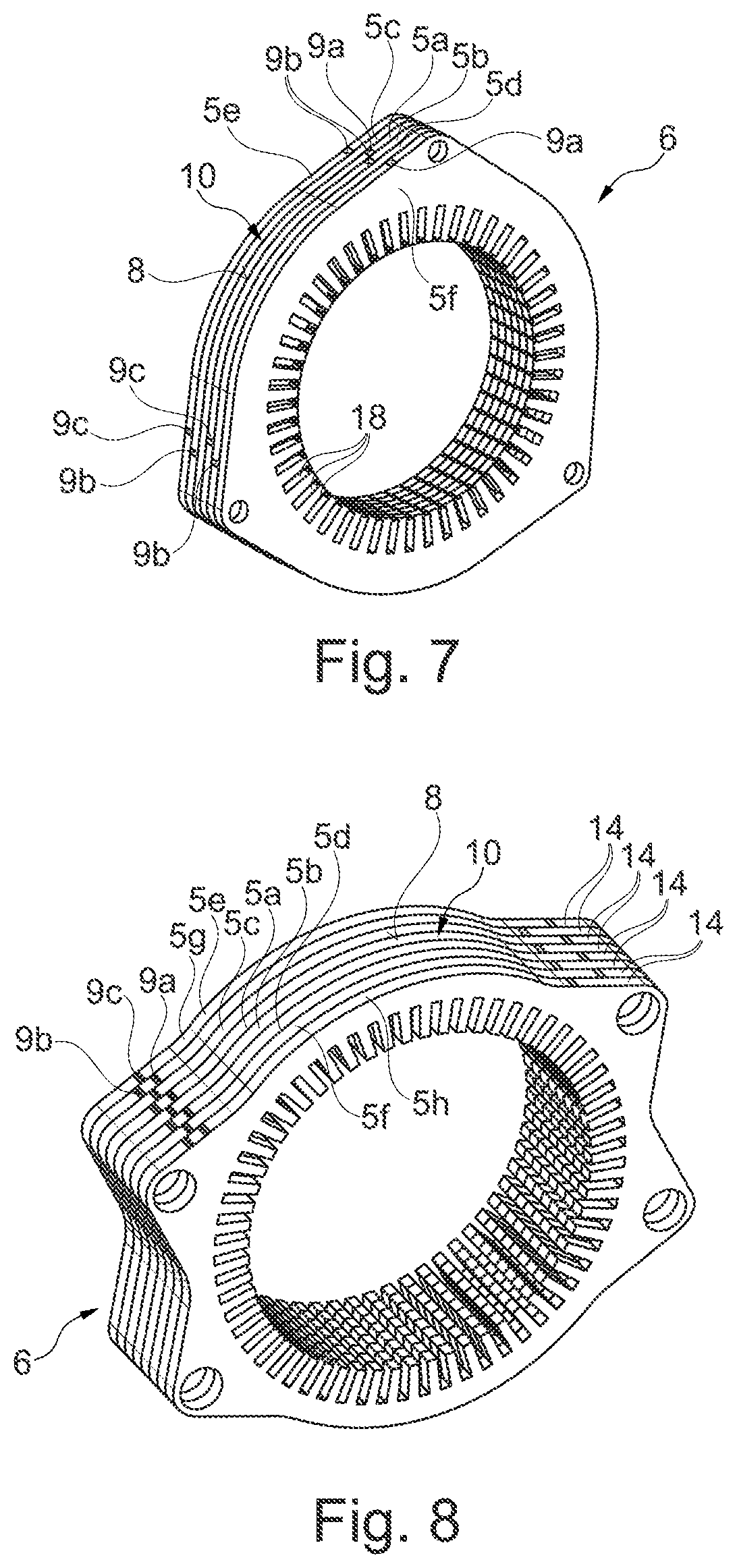 Patent US12155268 Figure 4 – Electrical machine having defined positioning of various recesses in a wet-running stator