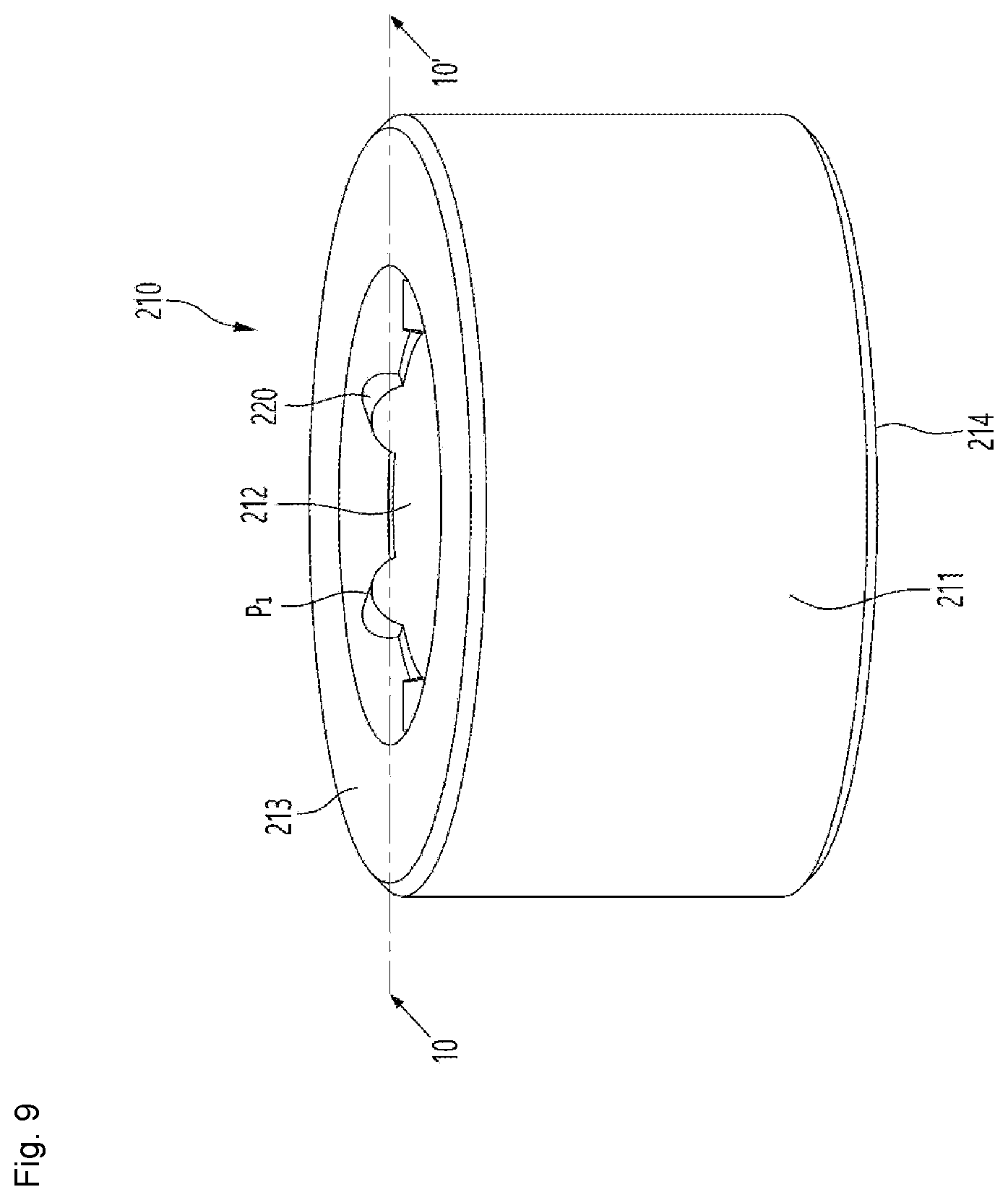 Patent US12155272 Figure 9 – Motor and drain pump with fixing structure between the rotor shaft