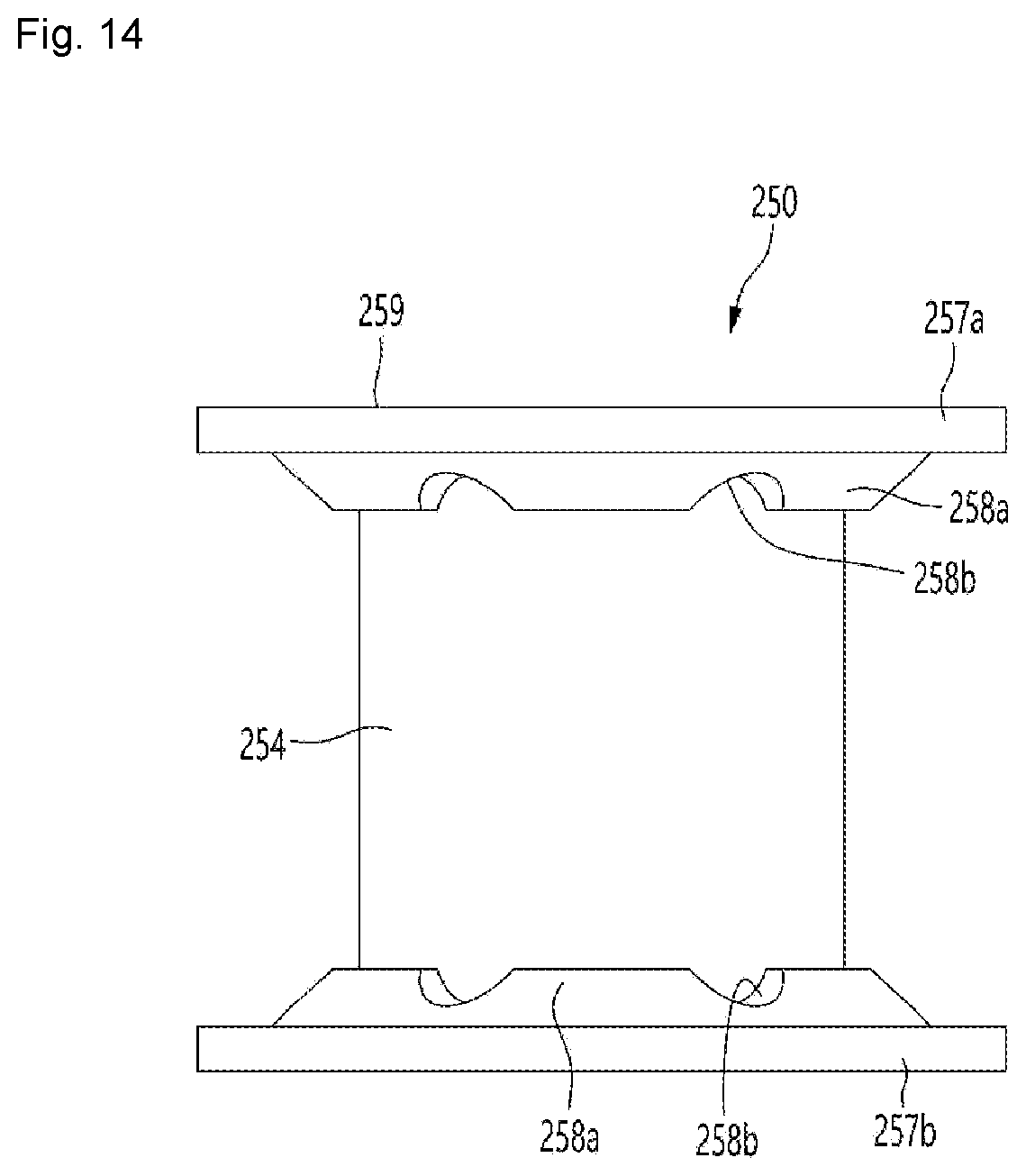 Patent US12155272 Figure 14 – Motor and drain pump with fixing structure between the rotor shaft
