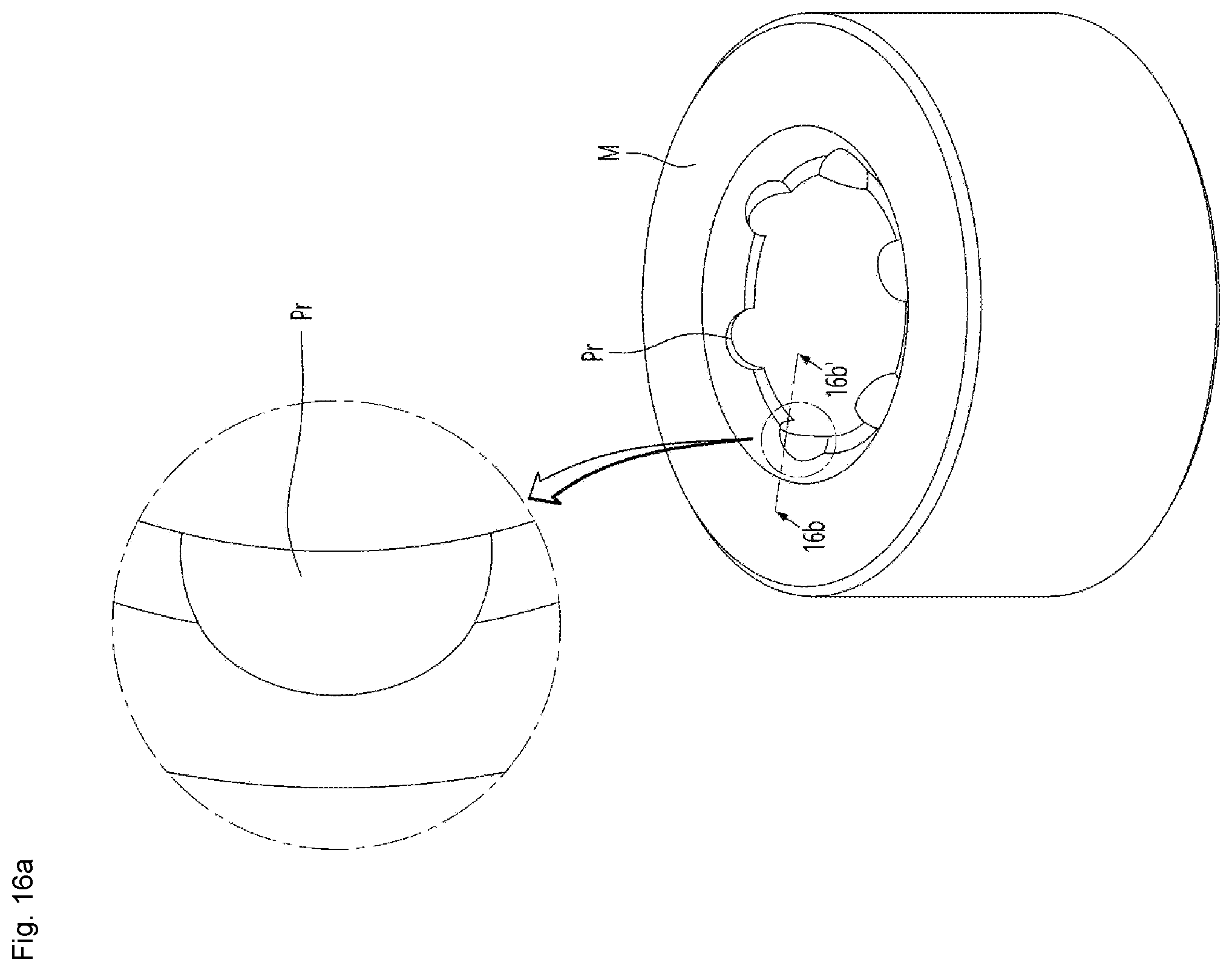 Patent US12155272 Figure 16 – Motor and drain pump with fixing structure between the rotor shaft
