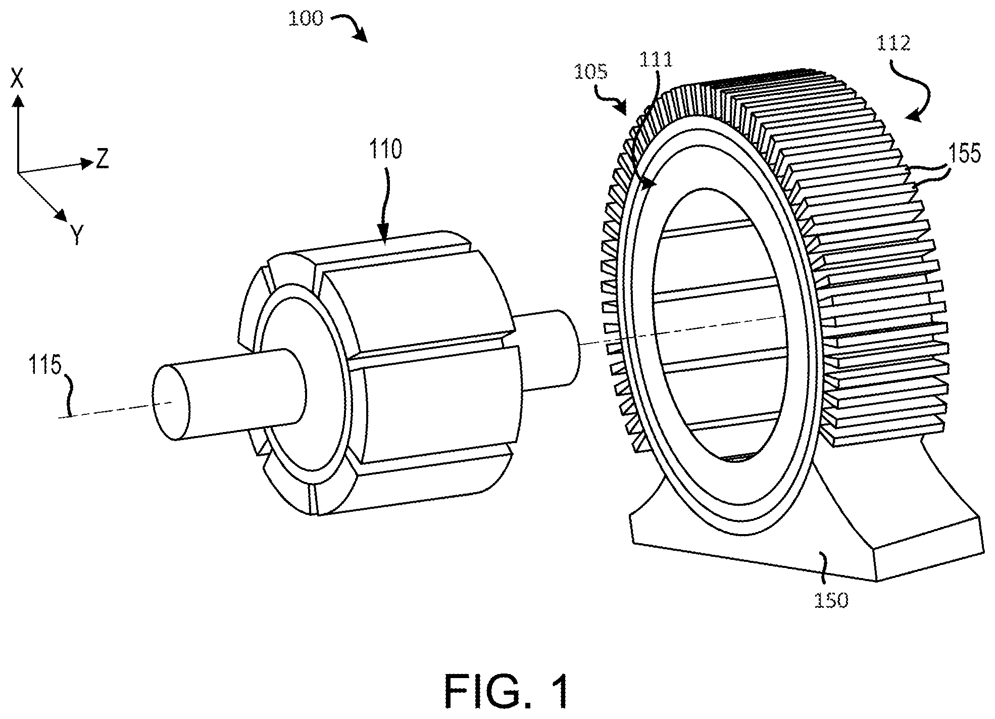 Patent US12155280 Figure 1 – Slot cooling fins in electrical machines