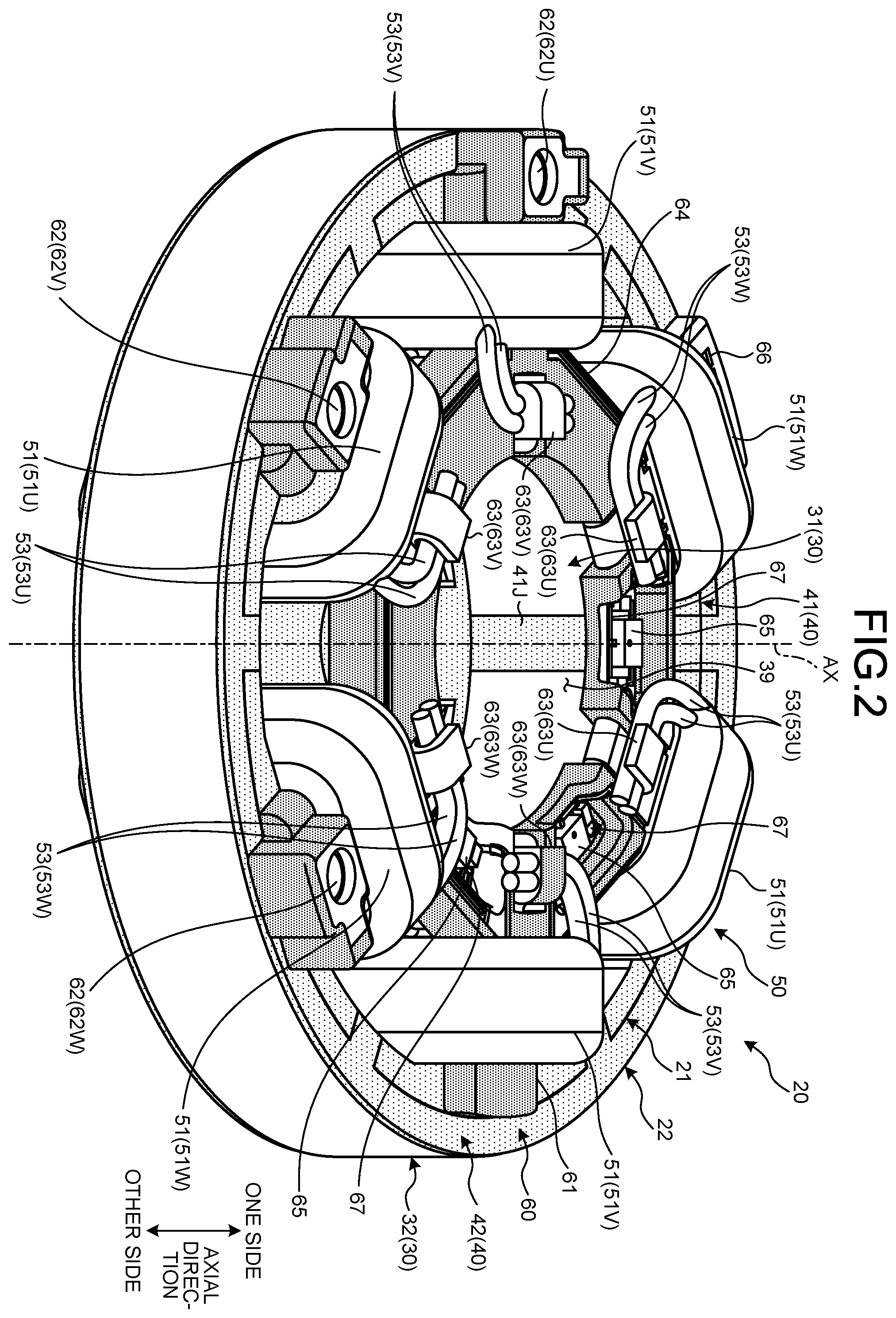 Patent US12155294 Figure 2 – Electric work machine