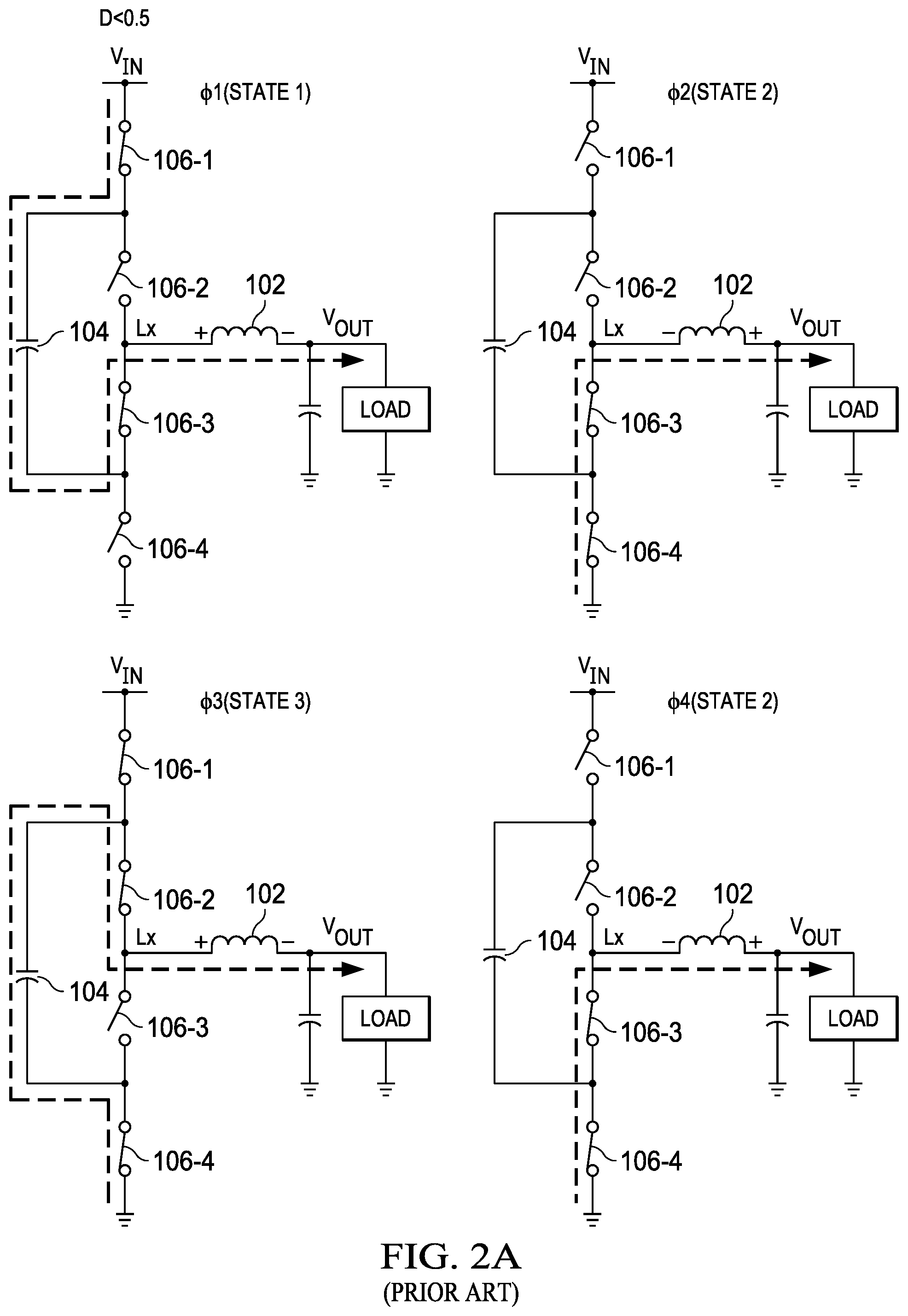 Patent US12155299 Figure 2 – Hybrid power converter with two-phase control of flying capacitor balancing
