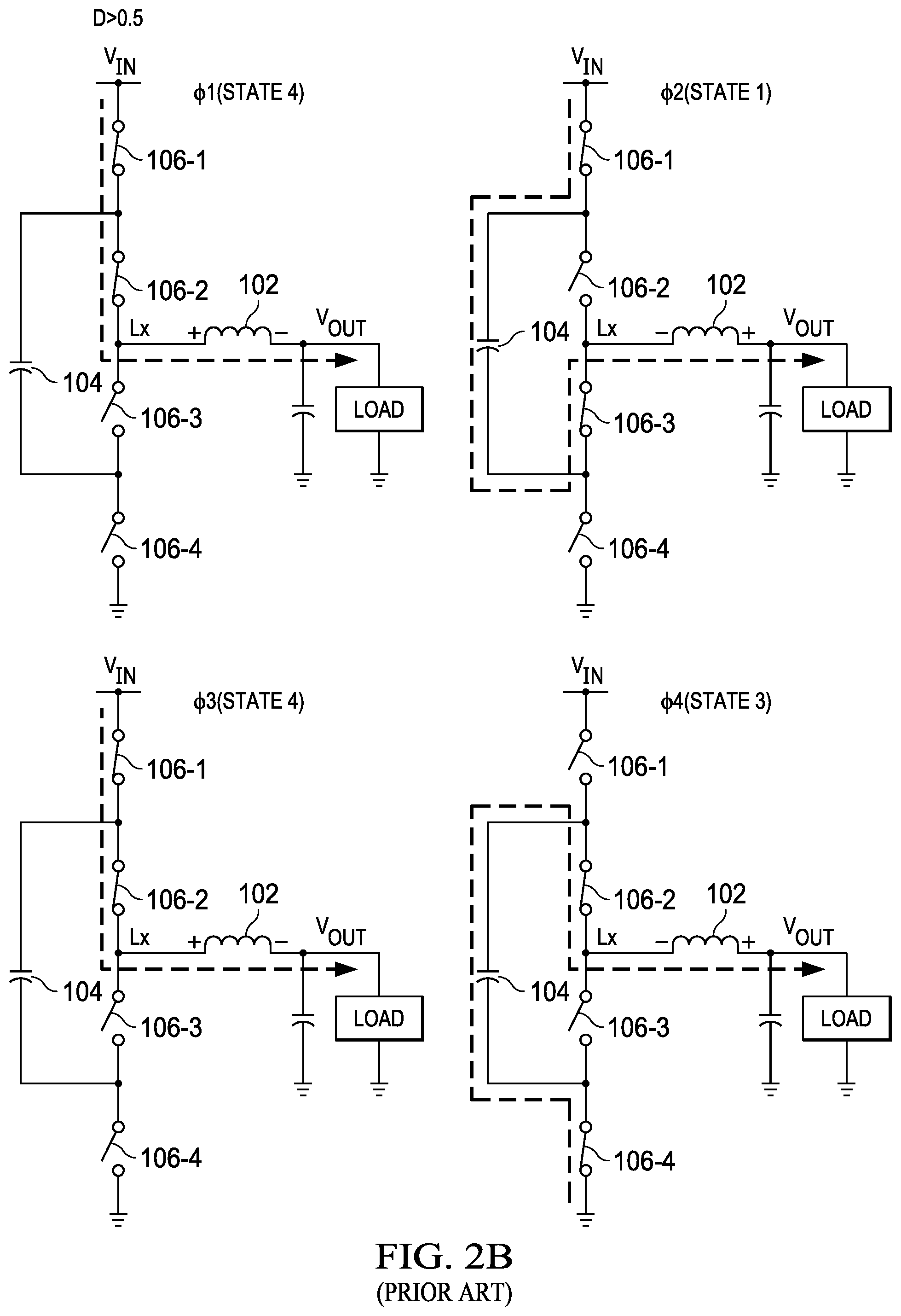 Patent US12155299 Figure 3 – Hybrid power converter with two-phase control of flying capacitor balancing