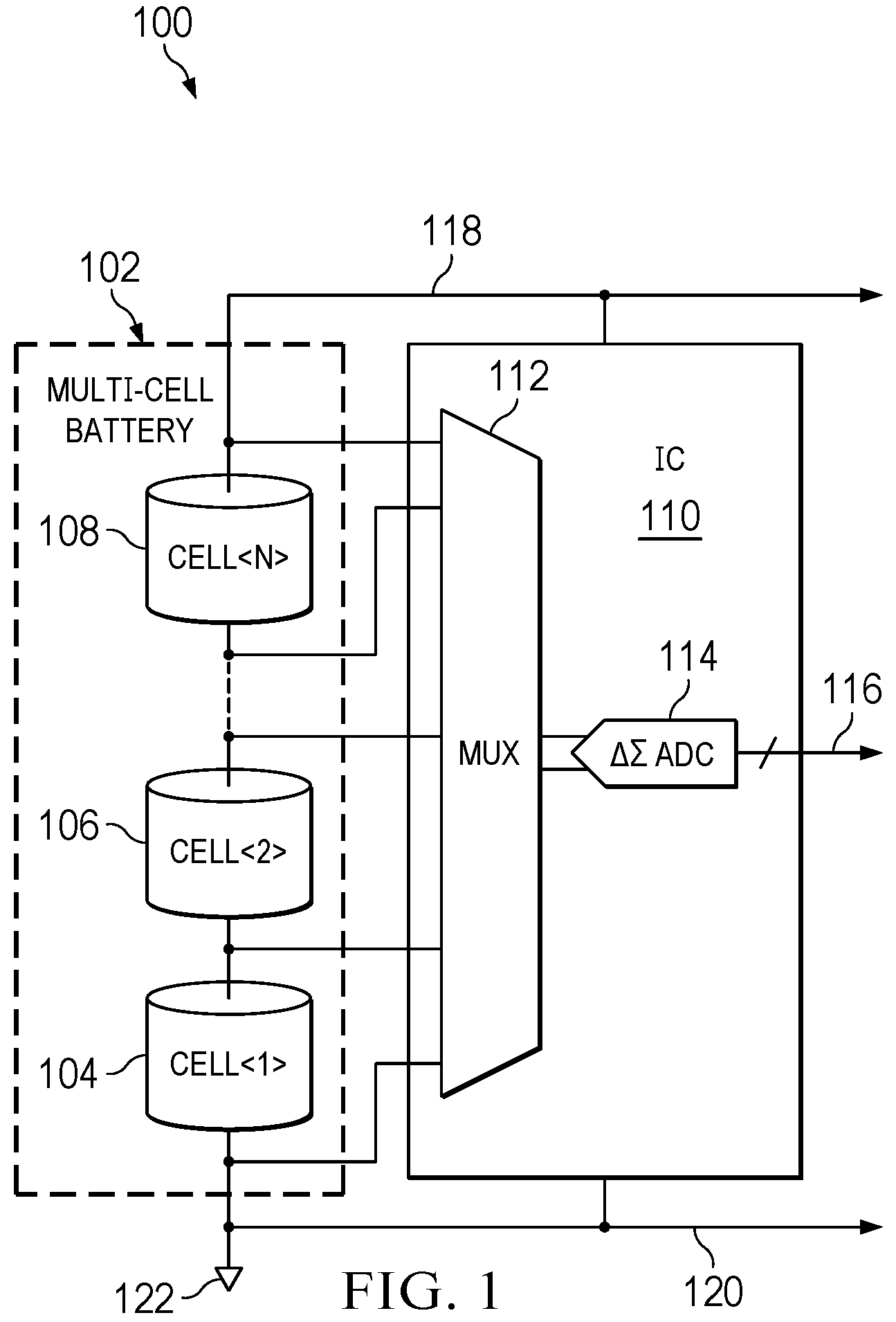Patent US12155300 Figure 1 – Input dependent common mode biasing