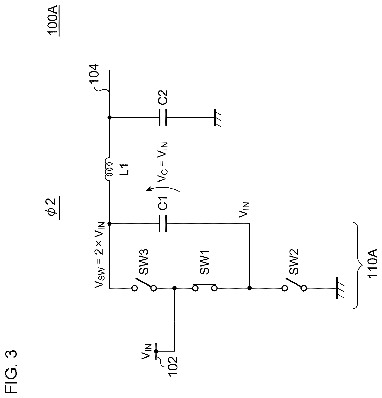 Patent US12155303 Figure 3 – Switching converter including controller circuit driving switches