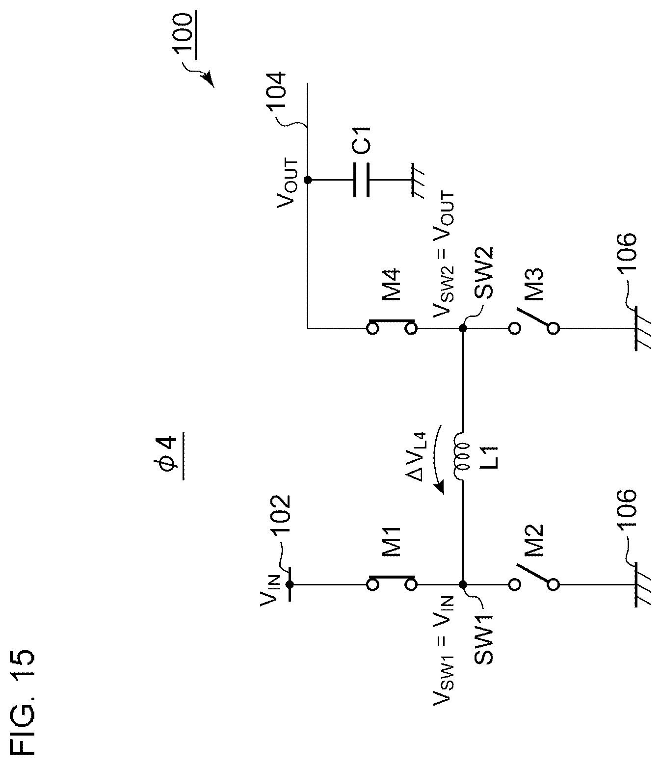 Patent US12155303 Figure 15 – Switching converter including controller circuit driving switches