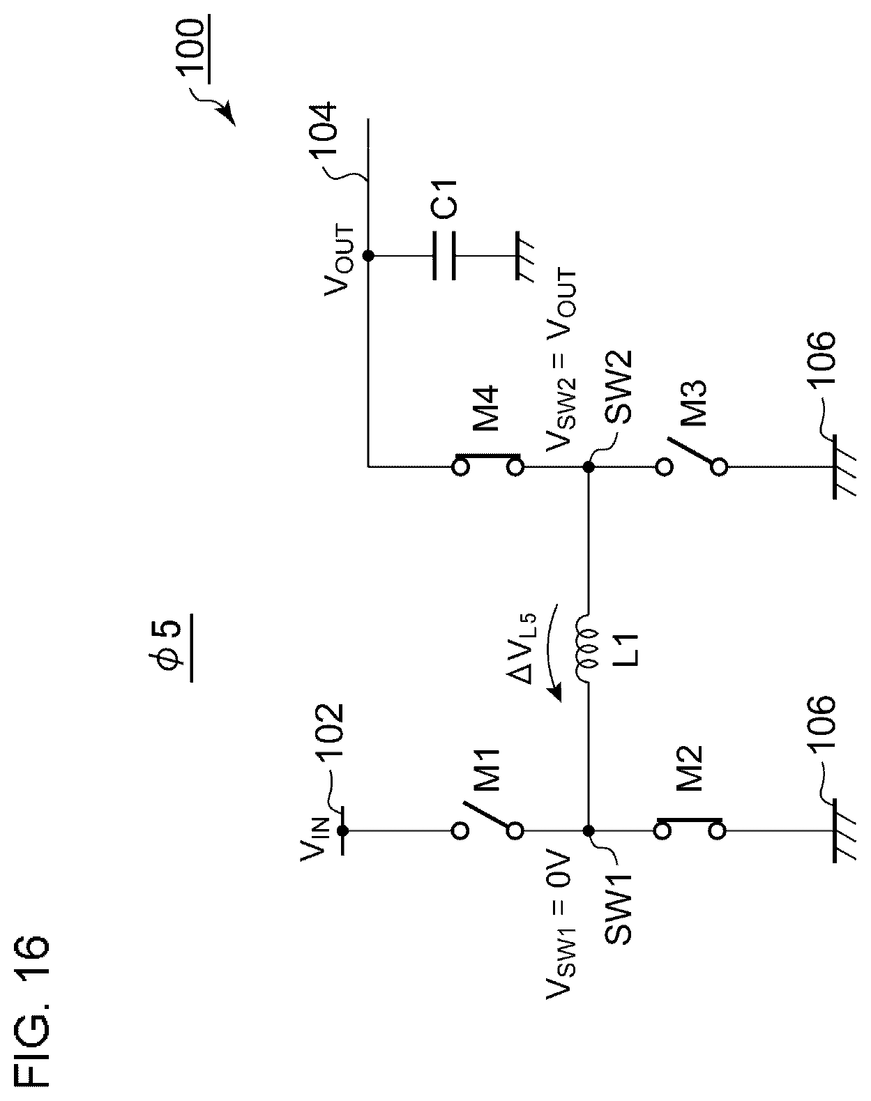 Patent US12155303 Figure 16 – Switching converter including controller circuit driving switches