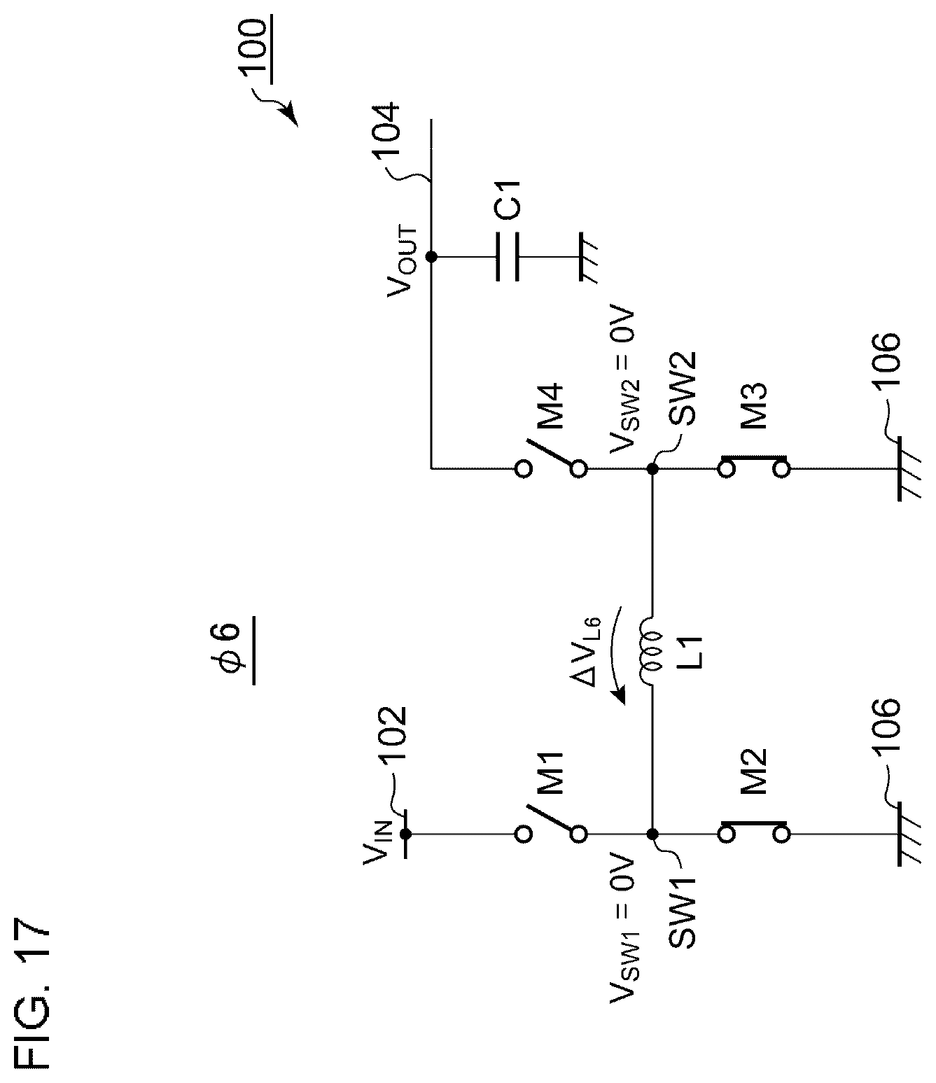 Patent US12155303 Figure 17 – Switching converter including controller circuit driving switches