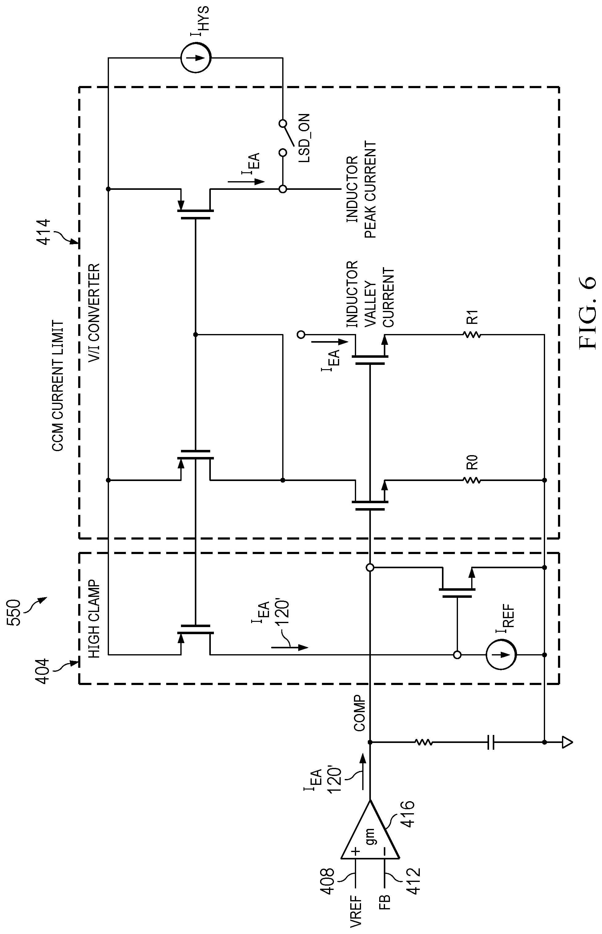 Patent US12155305 Figure 5 – Boost converter with wide average current limiting range