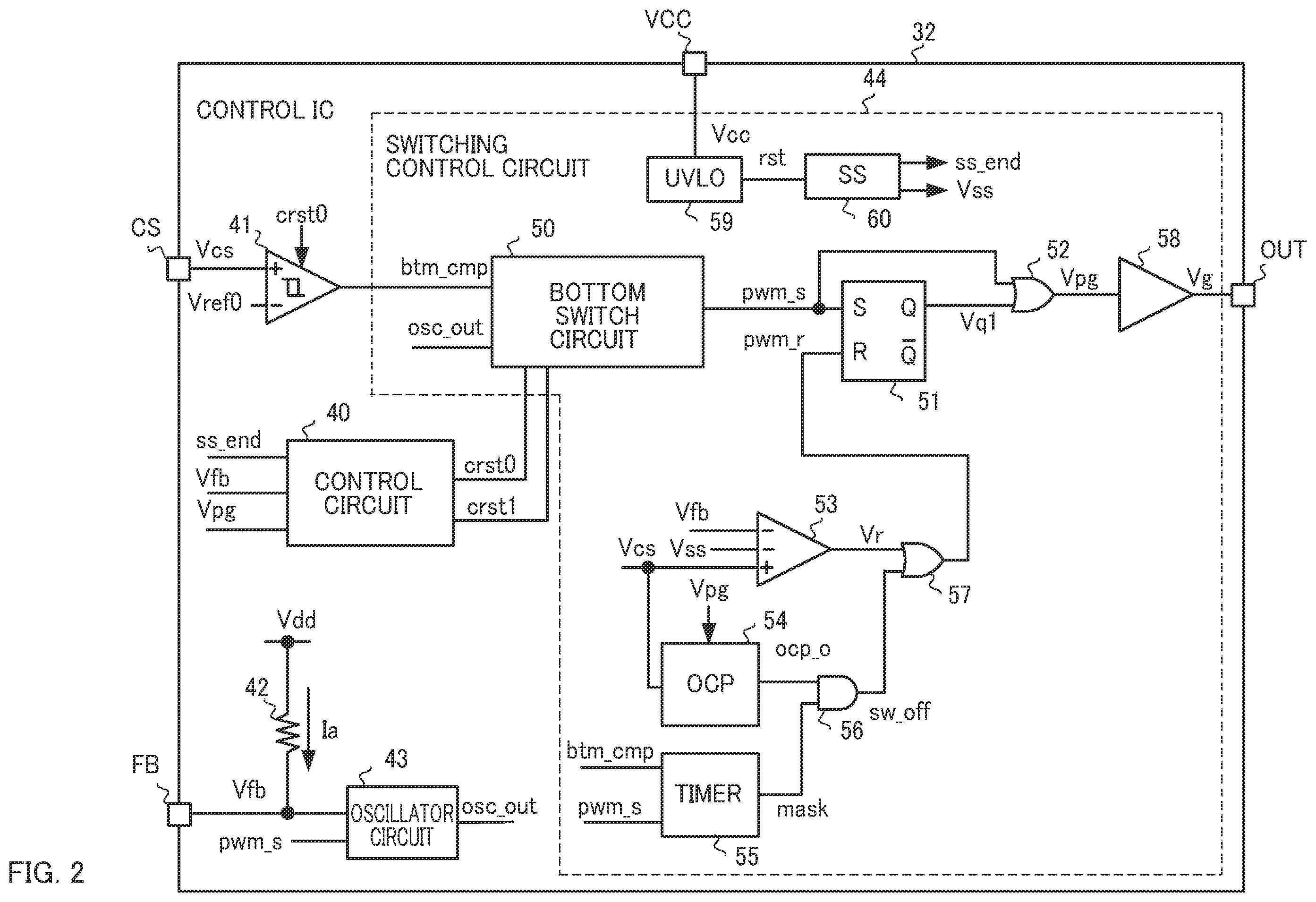 Patent US12155311 Figure 2 – Integrated circuit for load-state-based control and power supply circuit containing the same