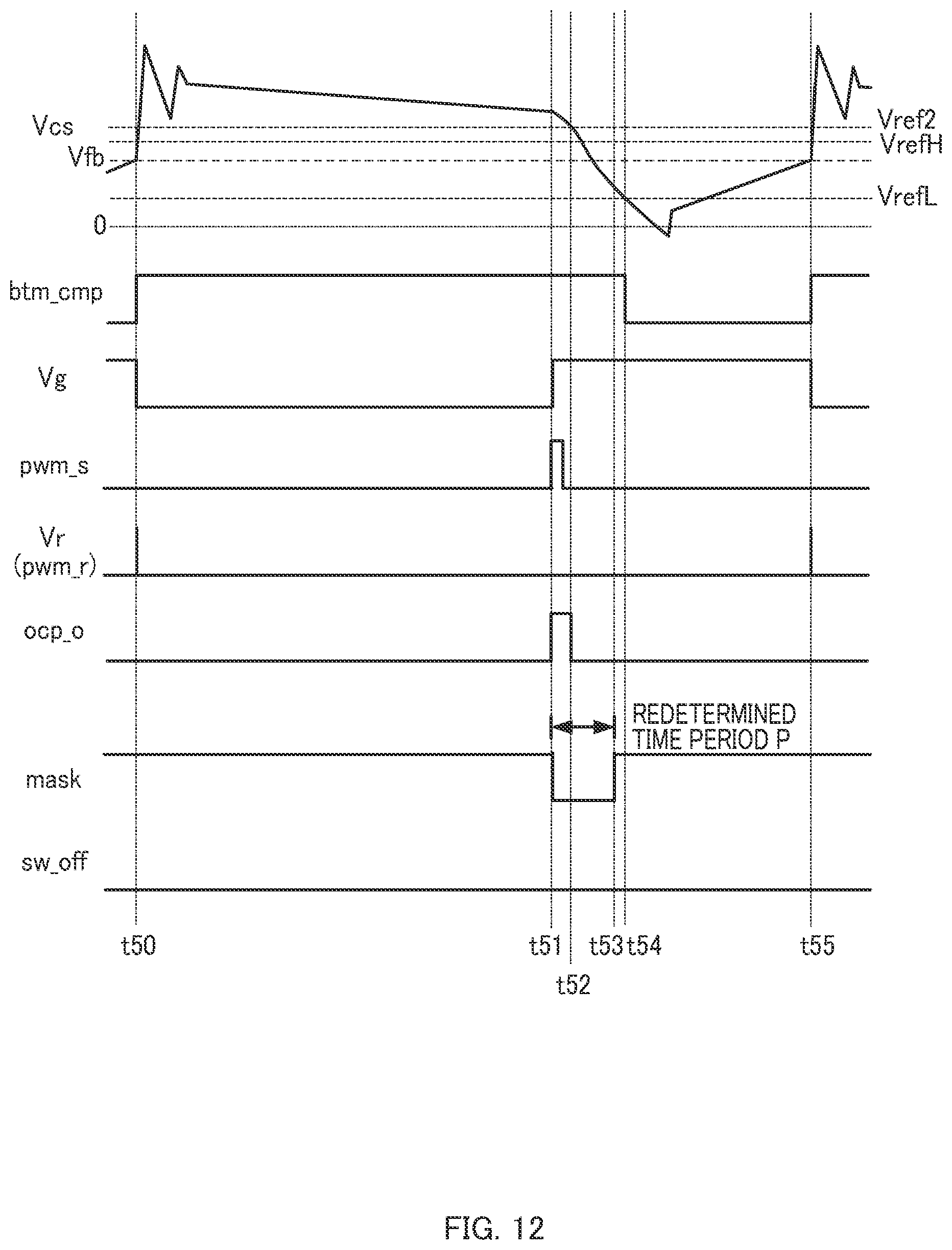 Patent US12155311 Figure 12 – Integrated circuit for load-state-based control and power supply circuit containing the same