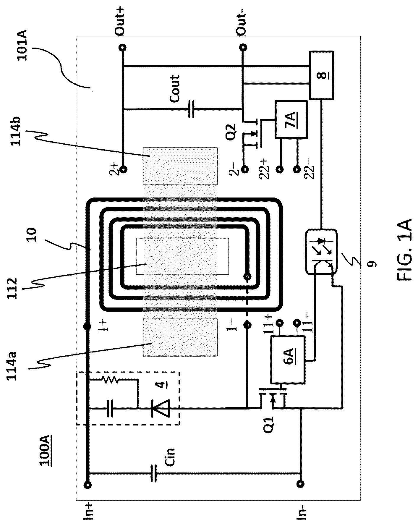 Patent US12155313 — Multi-functional PCB for assembling GaN-based power converter — Figure 1