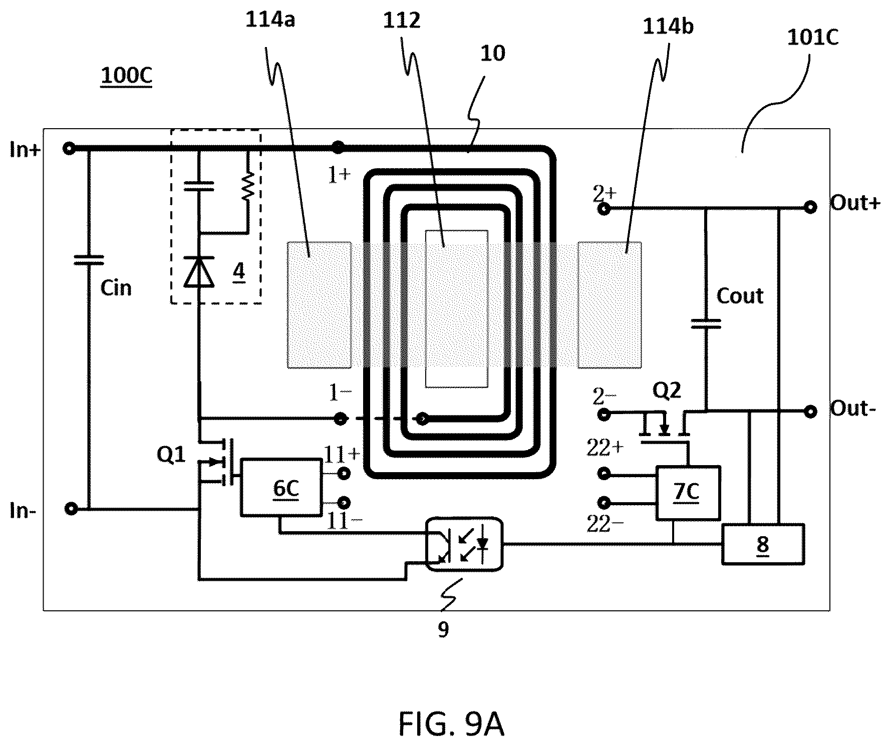 Patent US12155313 Figure 9 – Multi-functional PCB for assembling GaN-based power converter