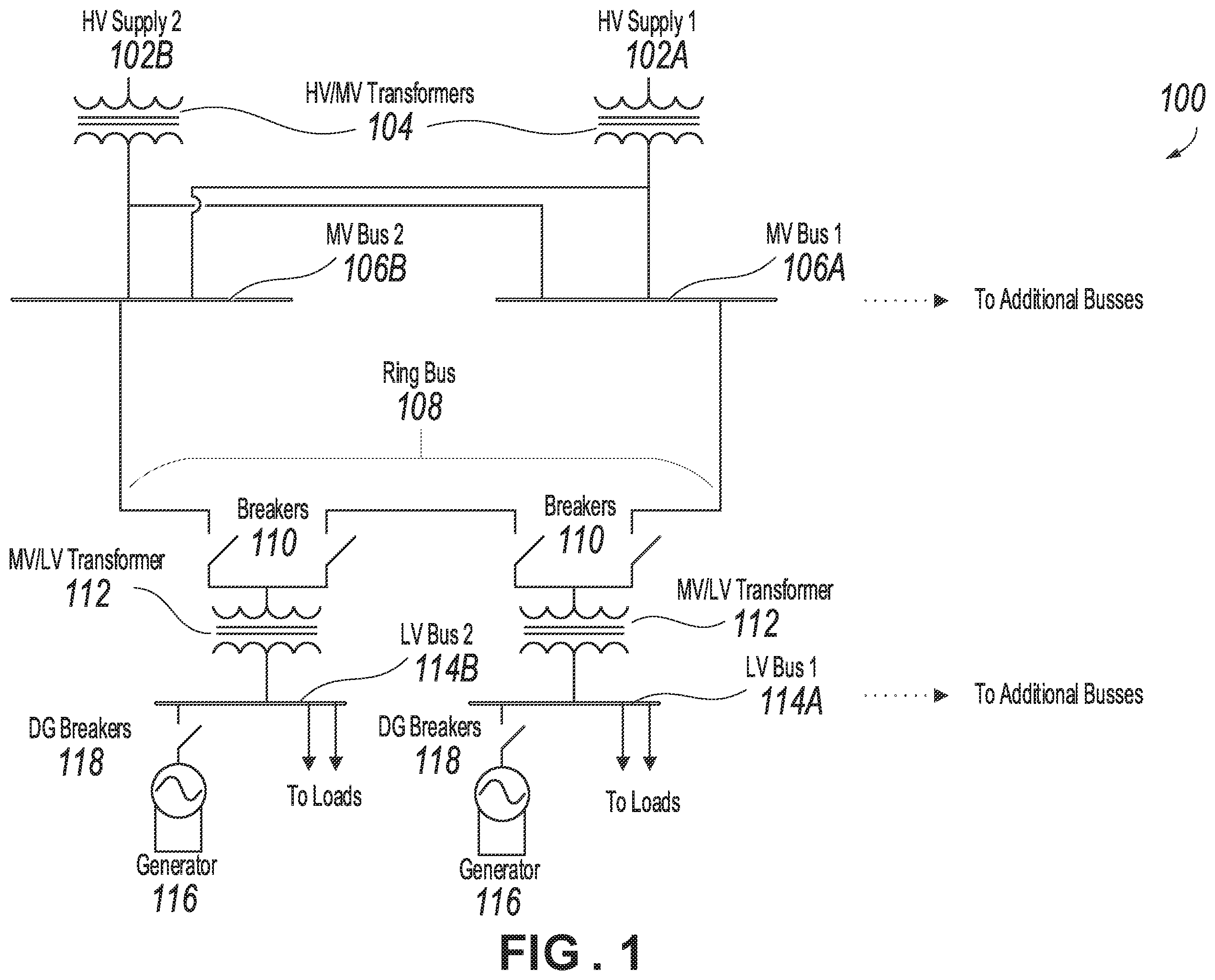 Patent US12155323 — Multi generator synchronization system — Figure 1