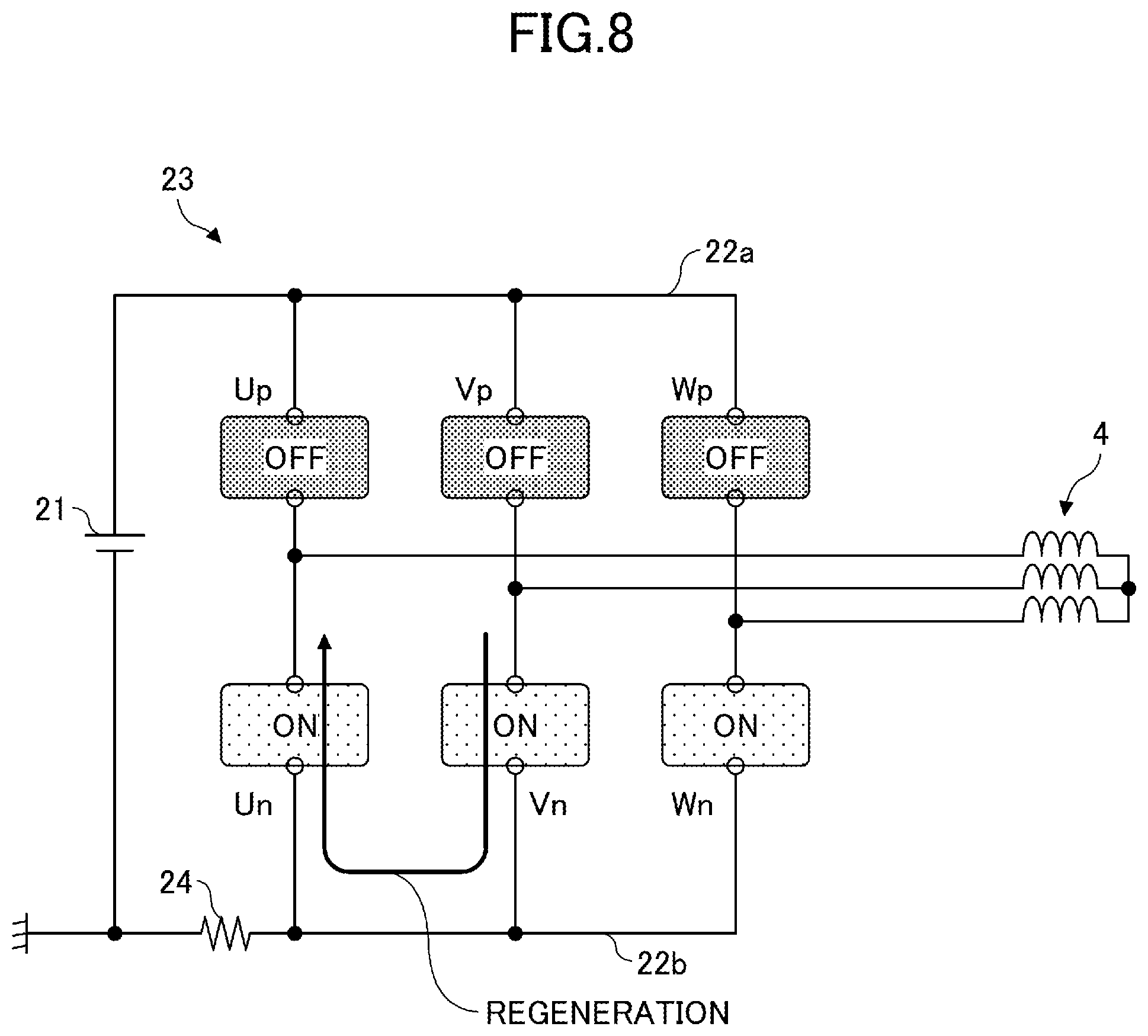 Patent US12155331 Figure 8 – Motor controller, motor system and method for controlling motor