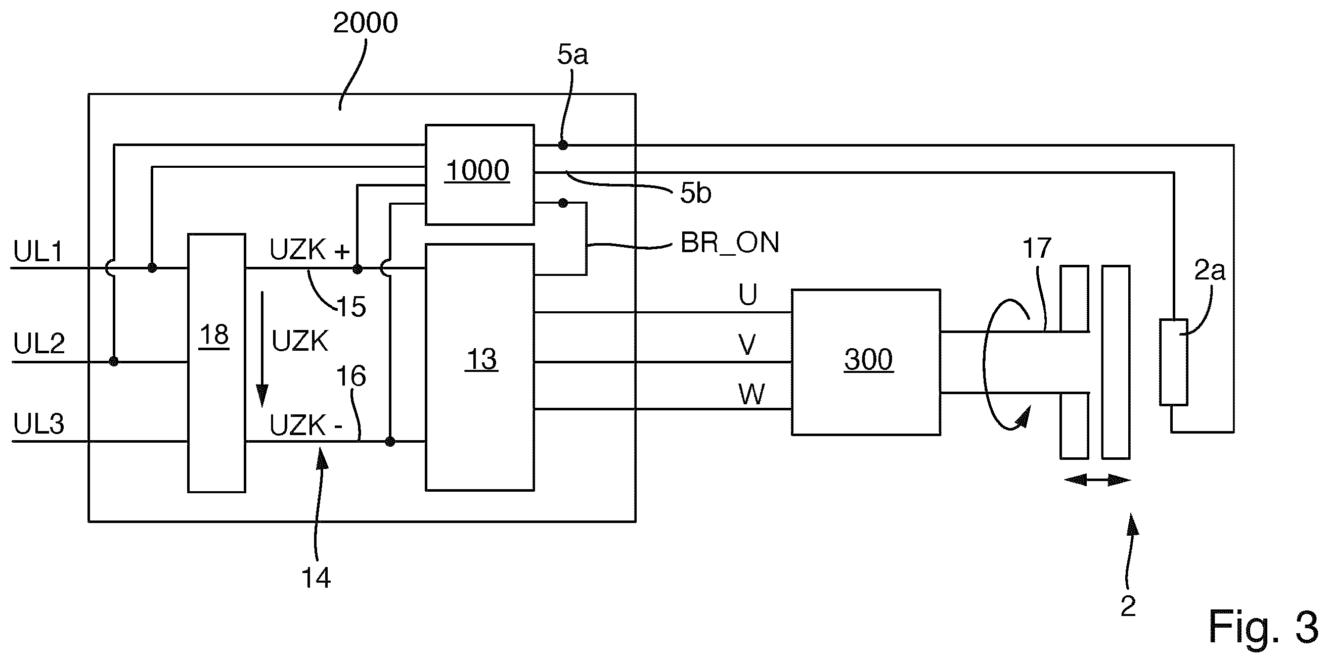 Patent US12155336 Figure 3 – Circuit and method for controlling an electromechanical holding brake, frequency converter and system