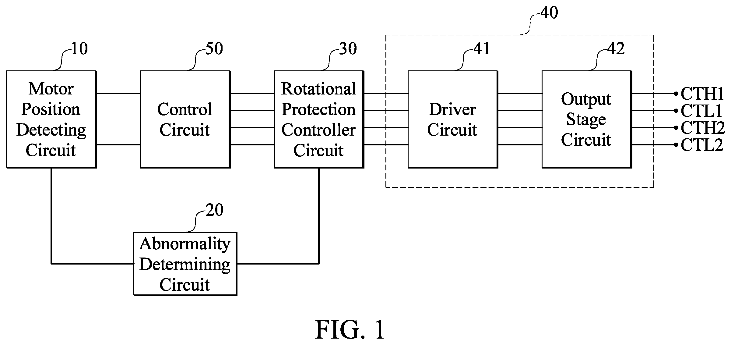Patent US12155338 — Motor driver having motor abnormality detection mechanism — Figure 1