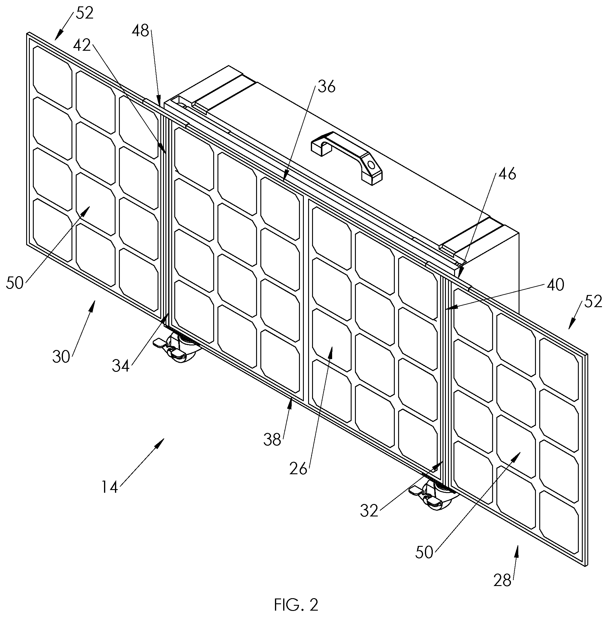 Patent US12155341 Figure 2 – Solar panels mounted on a briefcase