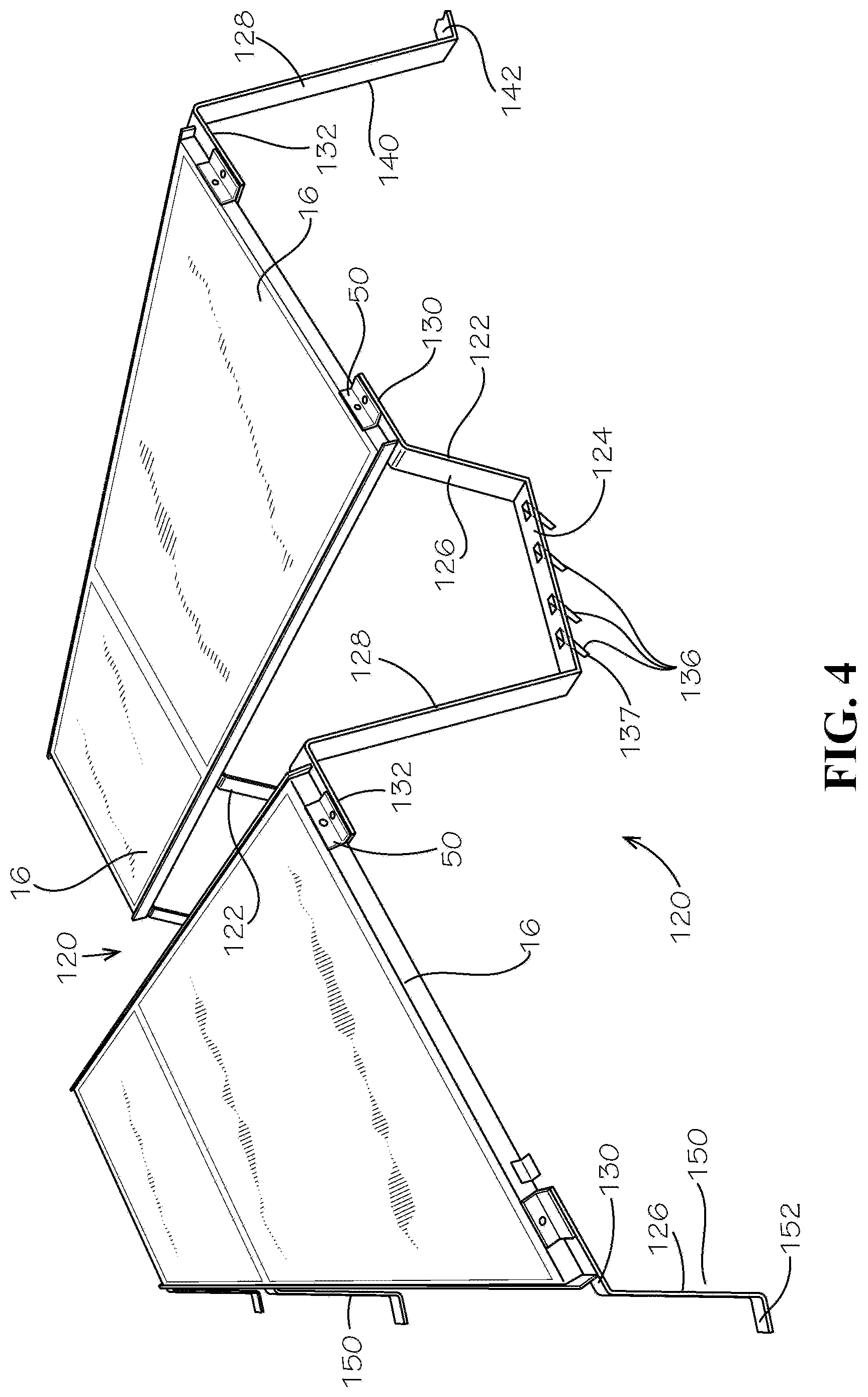 Patent US12155342 Figure 3 – Rail friction strip for mechanically engaging tufted geotextile ground cover