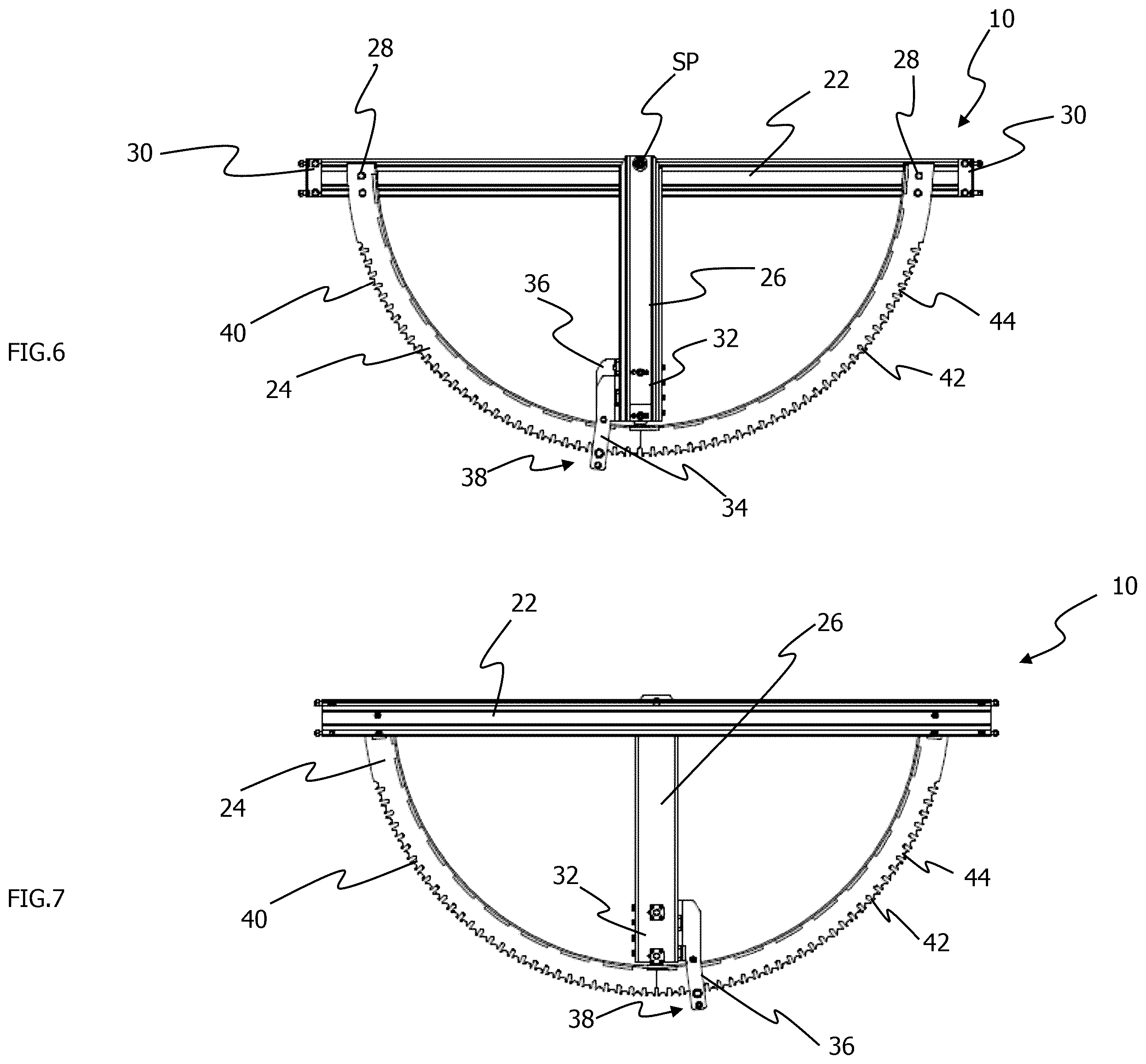 Patent US12155345 Figure 4 – Pivoting unit for a tracking apparatus for solar modules