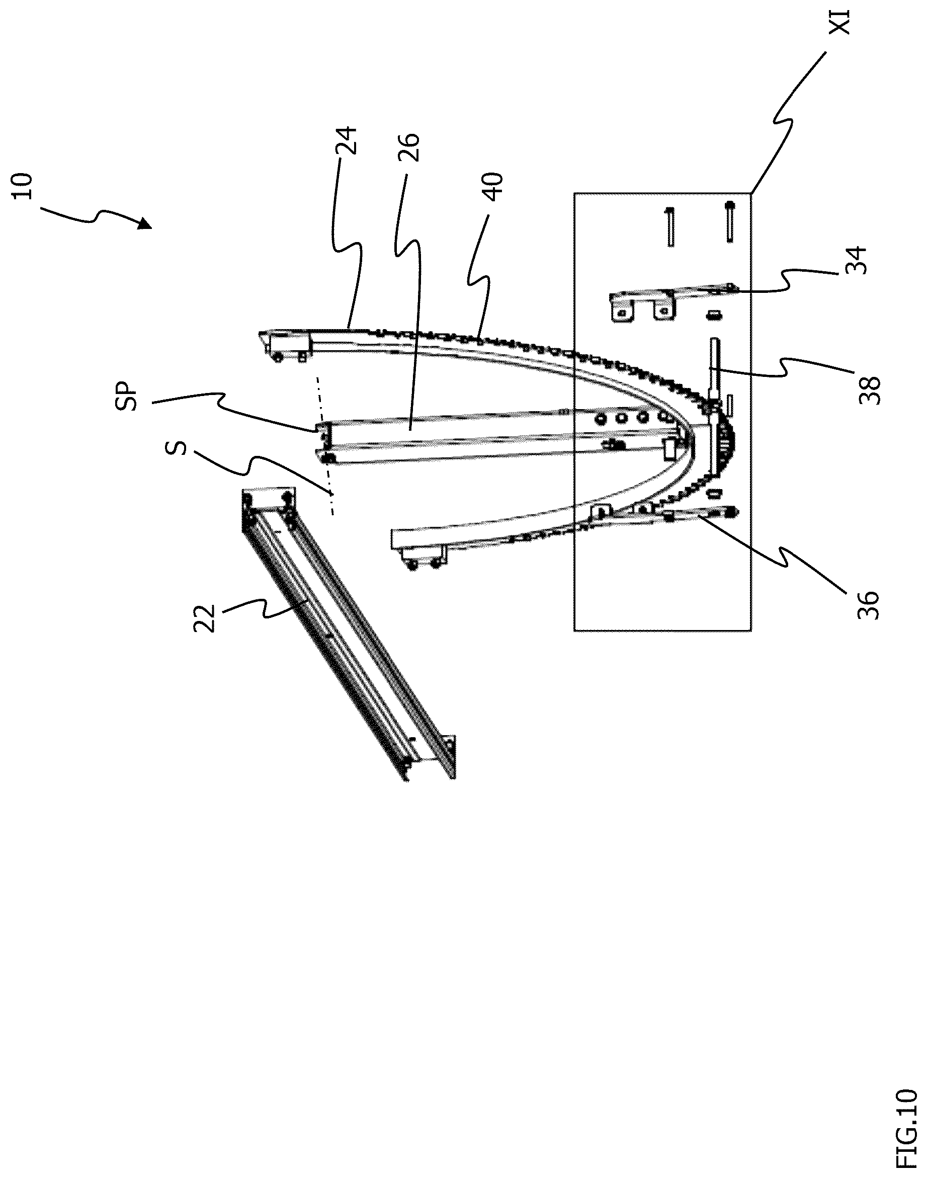 Patent US12155345 Figure 7 – Pivoting unit for a tracking apparatus for solar modules
