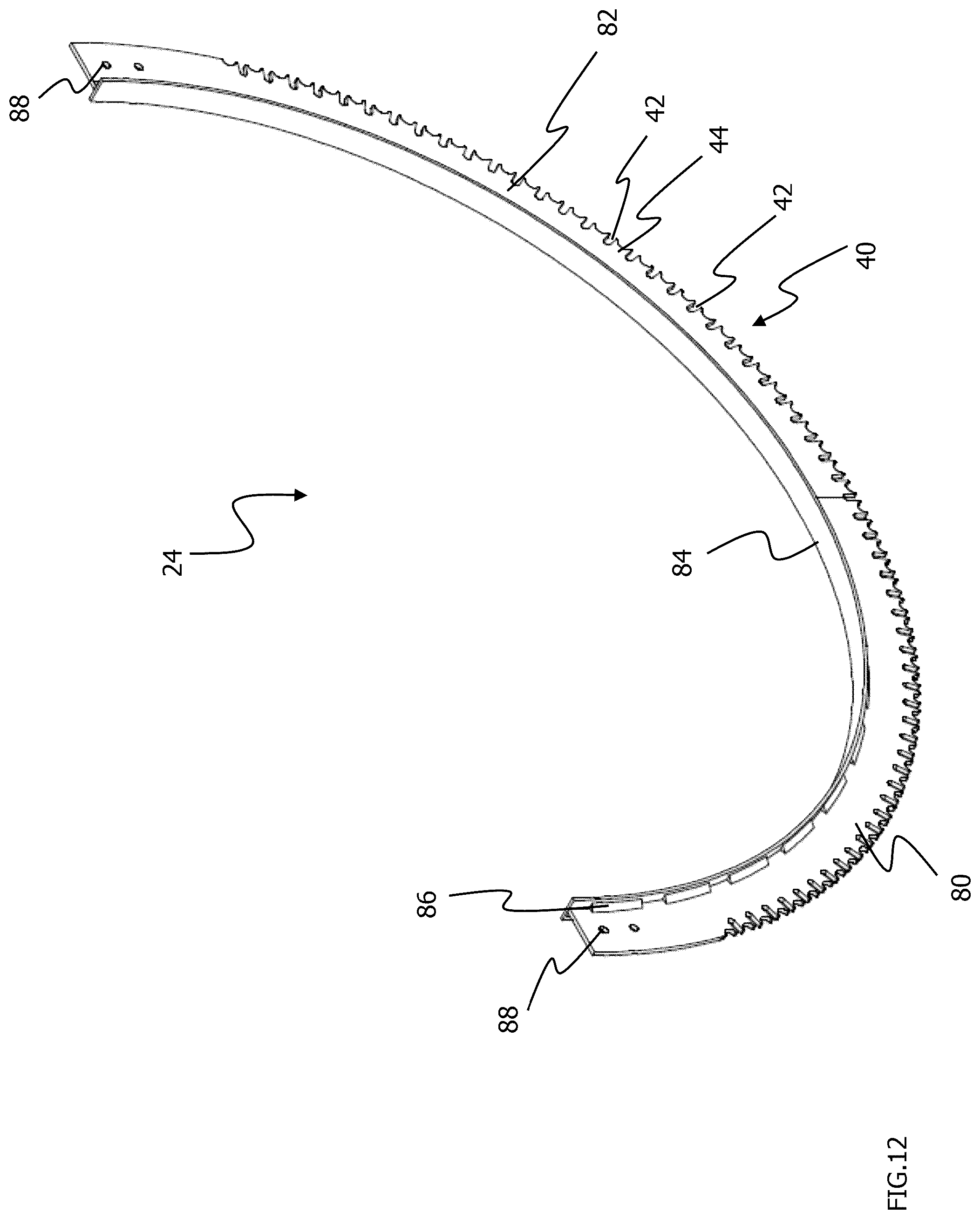Patent US12155345 Figure 9 – Pivoting unit for a tracking apparatus for solar modules