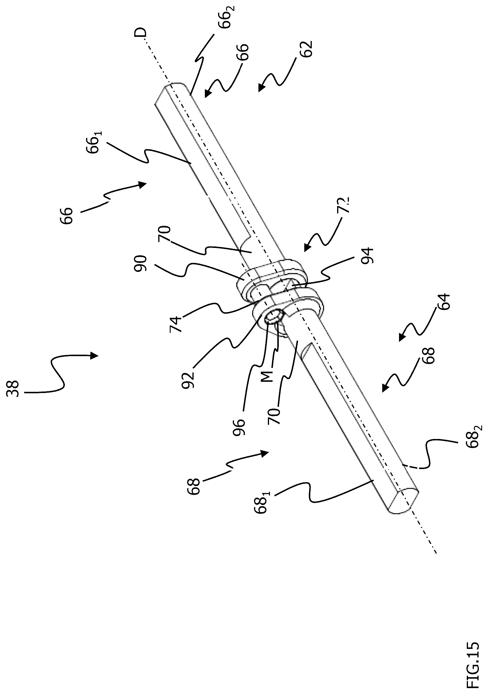 Patent US12155345 Figure 12 – Pivoting unit for a tracking apparatus for solar modules