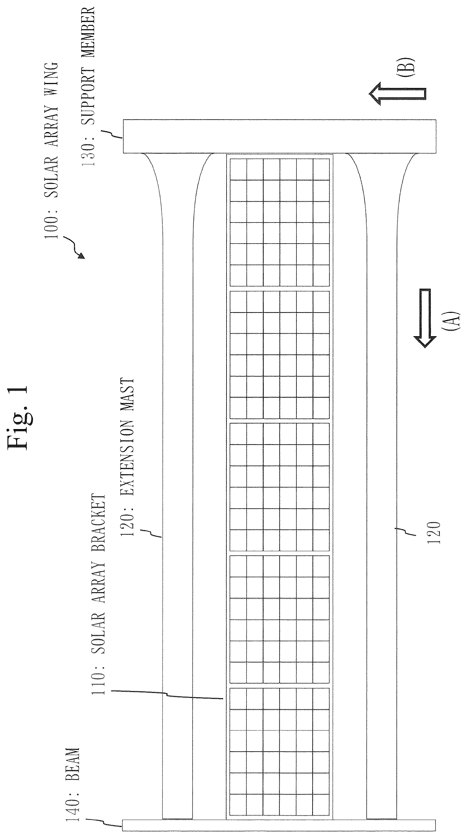 Patent US12155346 Figure 1 – Solar array wing