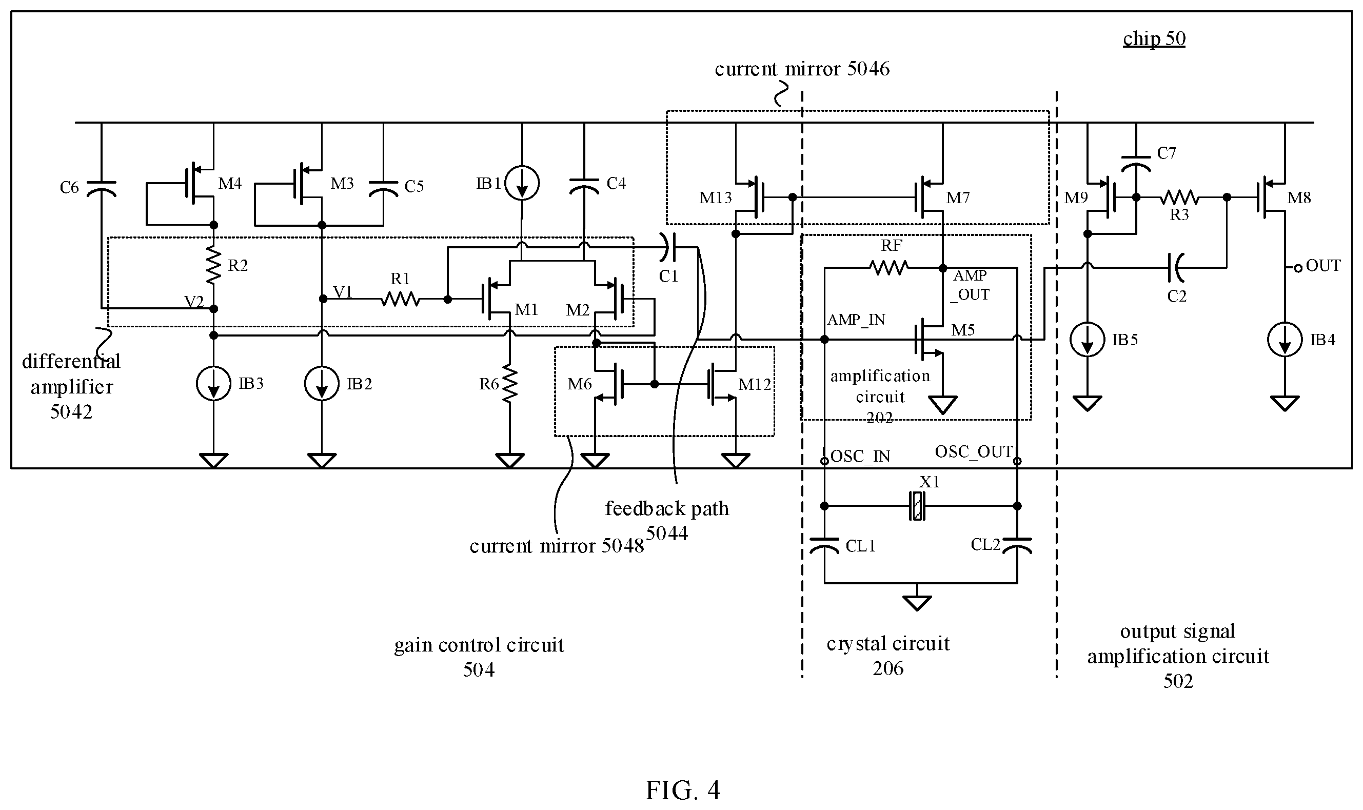 Patent US12155351 Figure 4 – Oscillator circuit, chip and electronic device