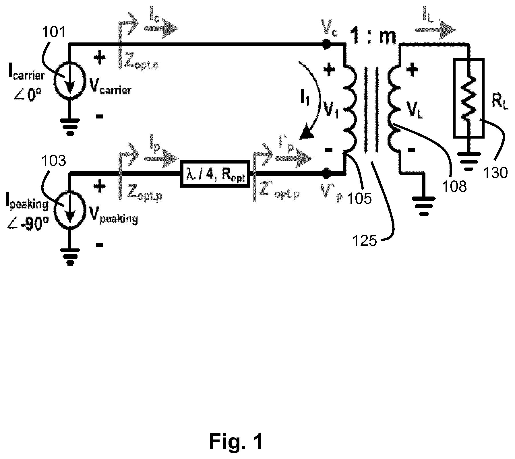 Patent US12155352 Figure 1 – Power amplifier arrangement