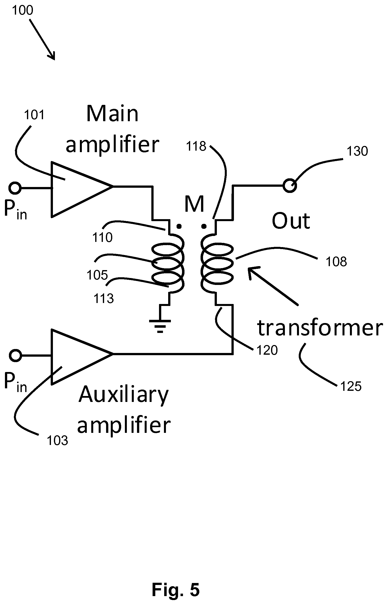 Patent US12155352 Figure 5 – Power amplifier arrangement