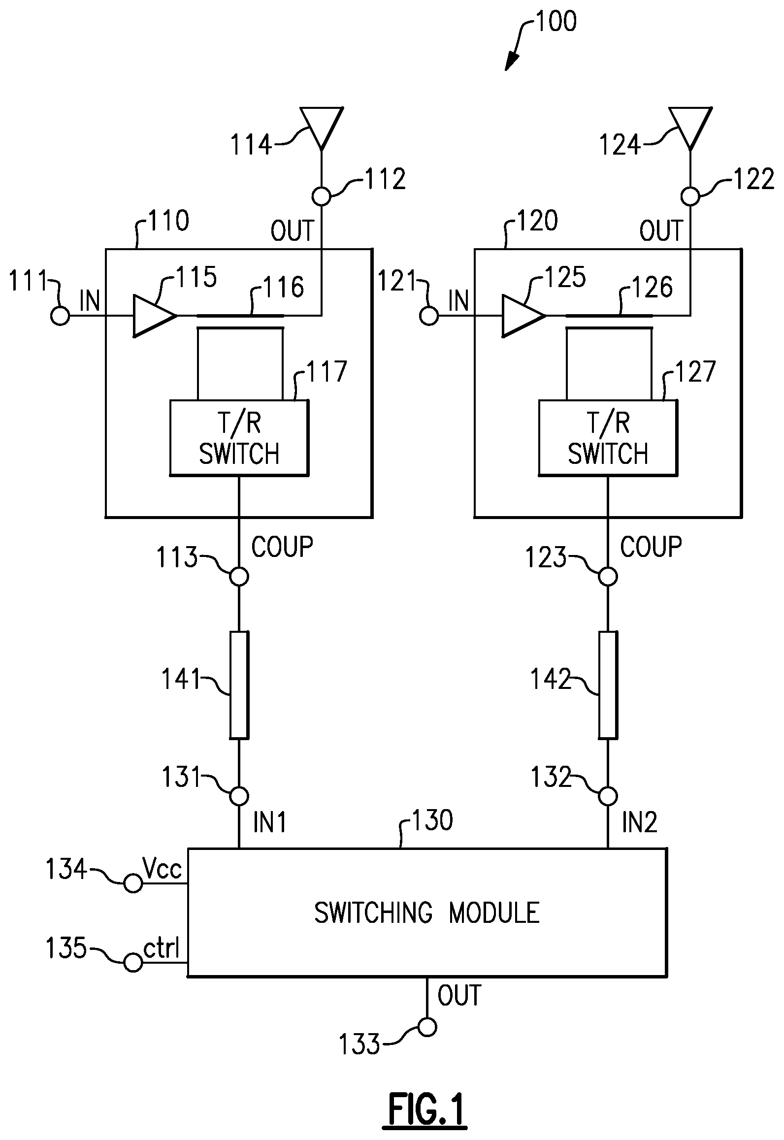 Patent US12155357 Figure 1 – Devices and methods related to unpowered switching module