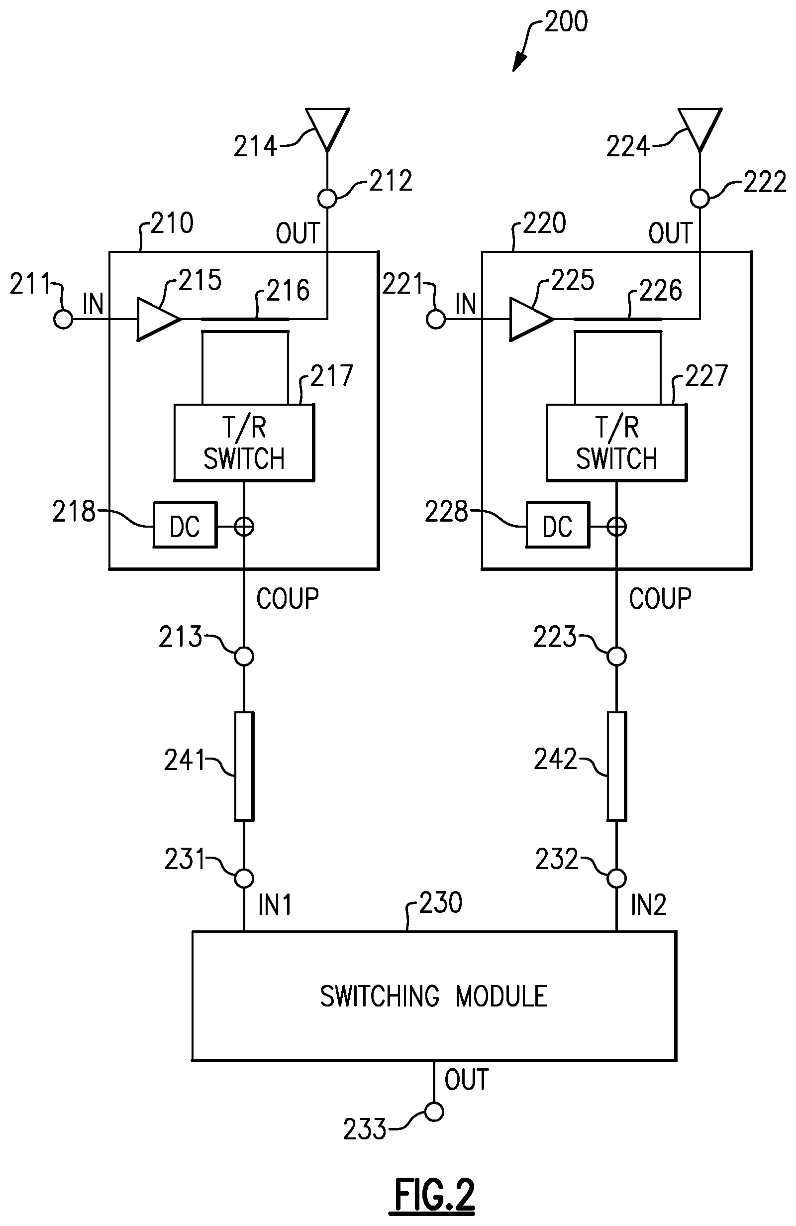 Patent US12155357 Figure 2 – Devices and methods related to unpowered switching module