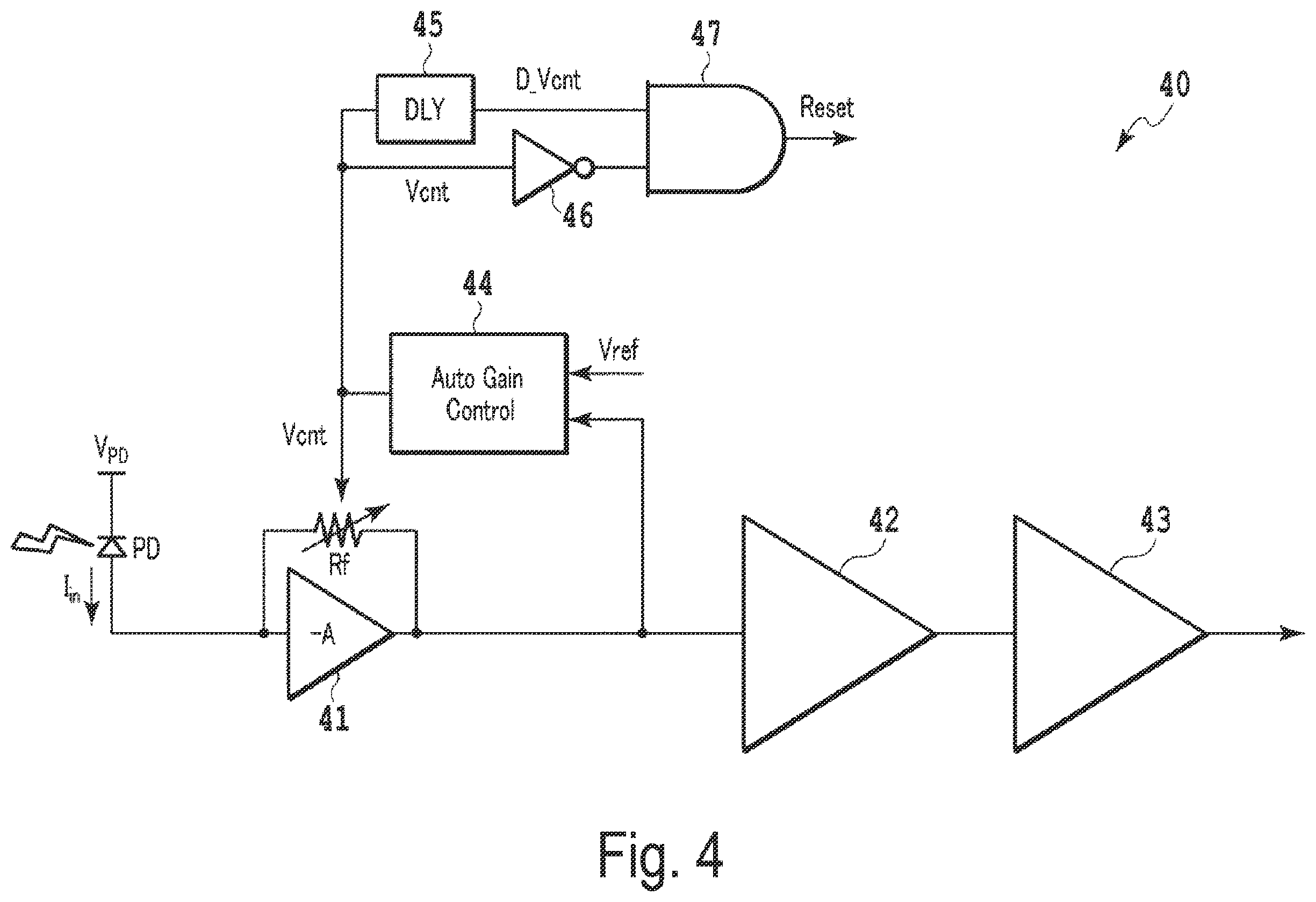 Patent US12155358 Figure 4 – Transimpedance amplifier