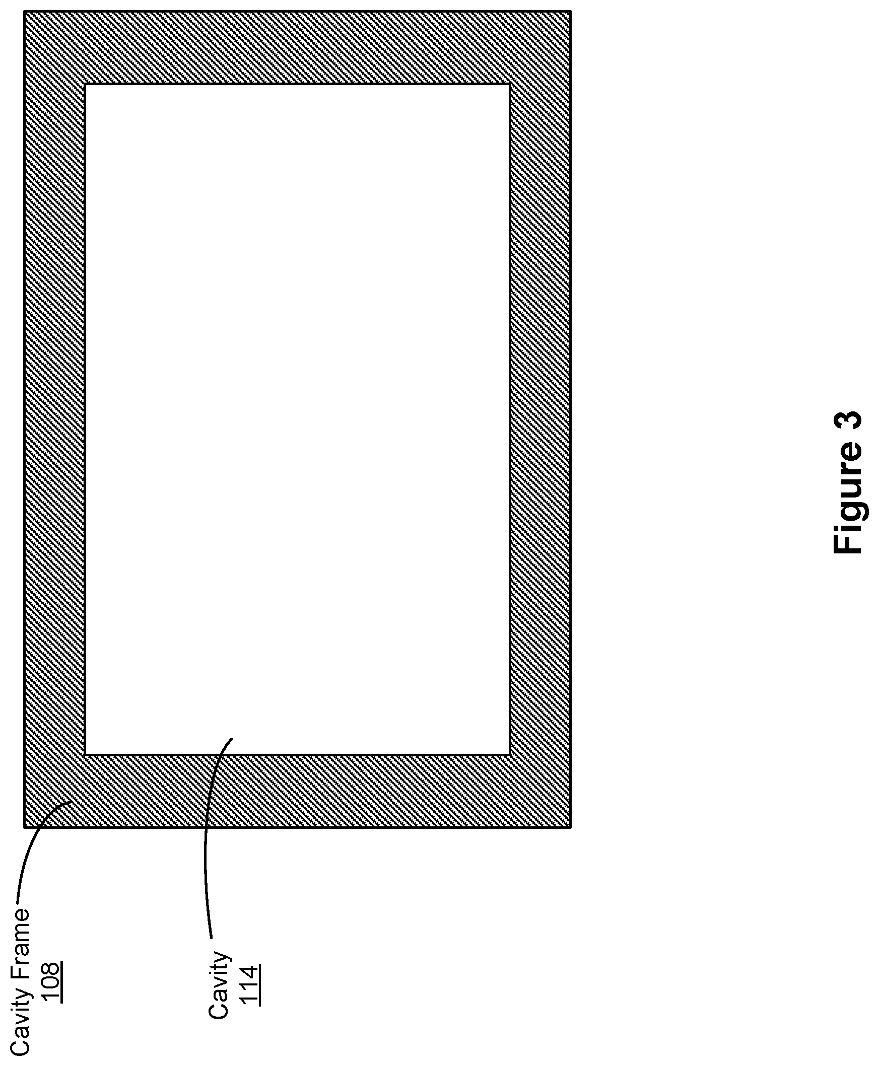 Patent US12155368 Figure 3 – Support structure for bulk acoustic wave resonator
