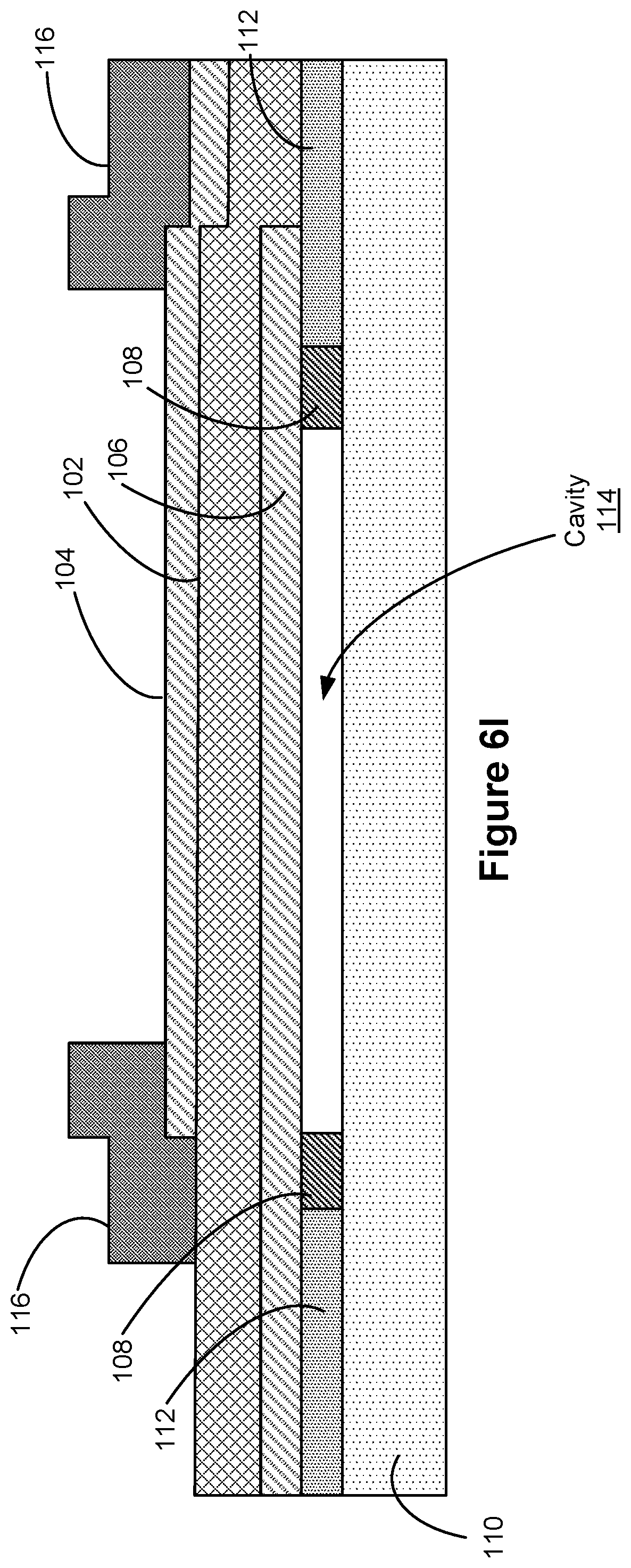 Patent US12155368 Figure 9 – Support structure for bulk acoustic wave resonator