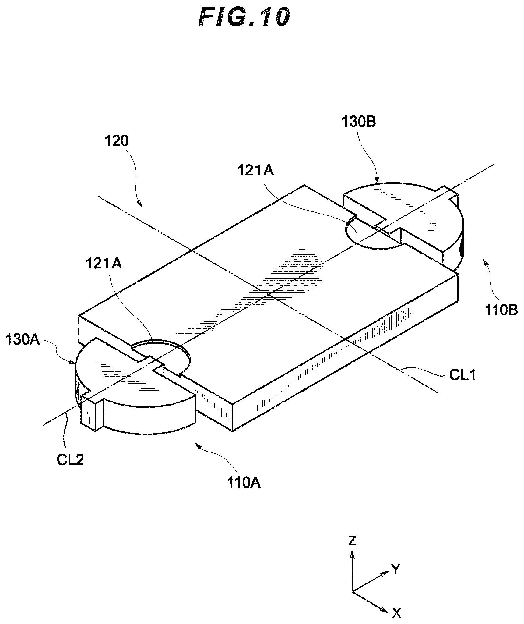 Patent US12155369 Figure 10 – Resonator and resonance device for vibrating in a contour vibration mode