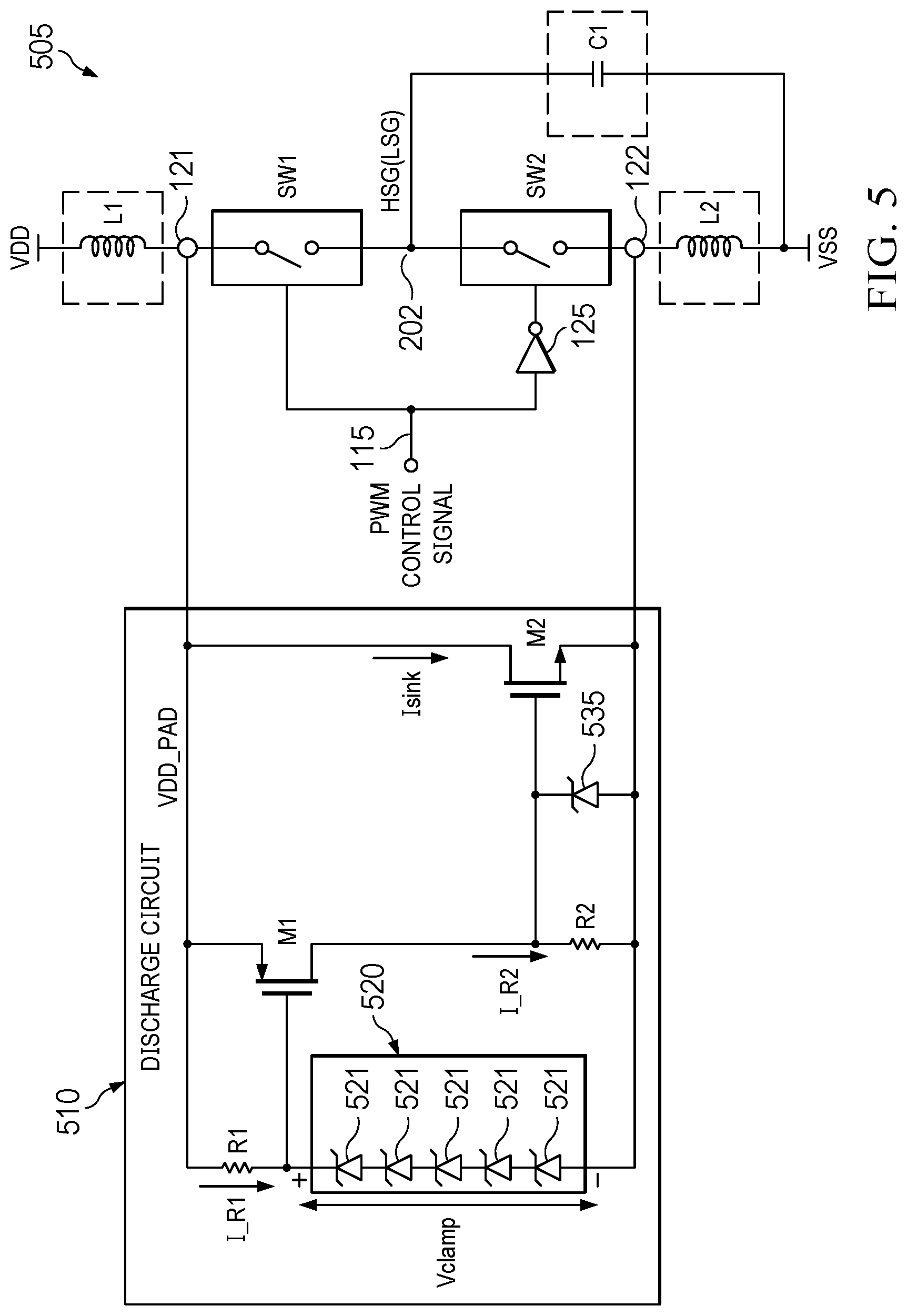 Patent US12155376 Figure 4 – Driver discharge circuit
