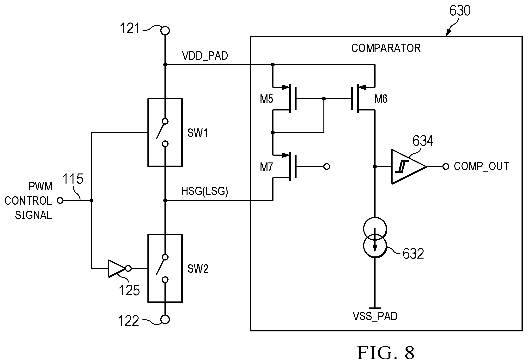 Patent US12155376 Figure 7 – Driver discharge circuit