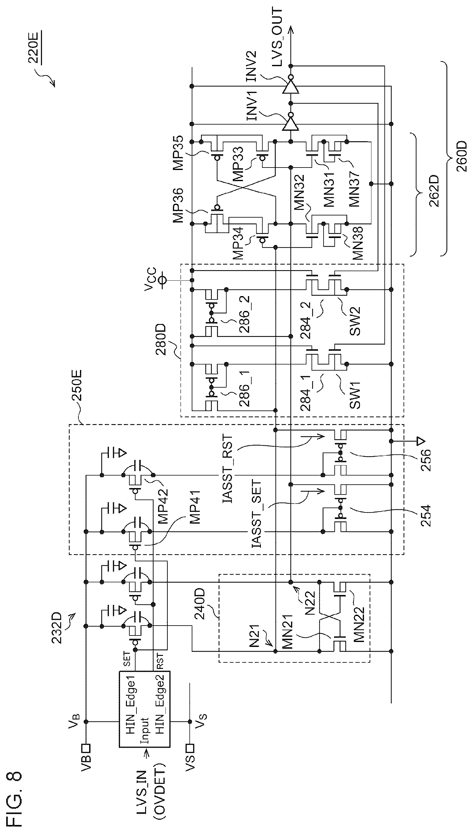 Patent US12155377 Figure 8 – Gate drive circuit of switching circuit including n-channel type transistor