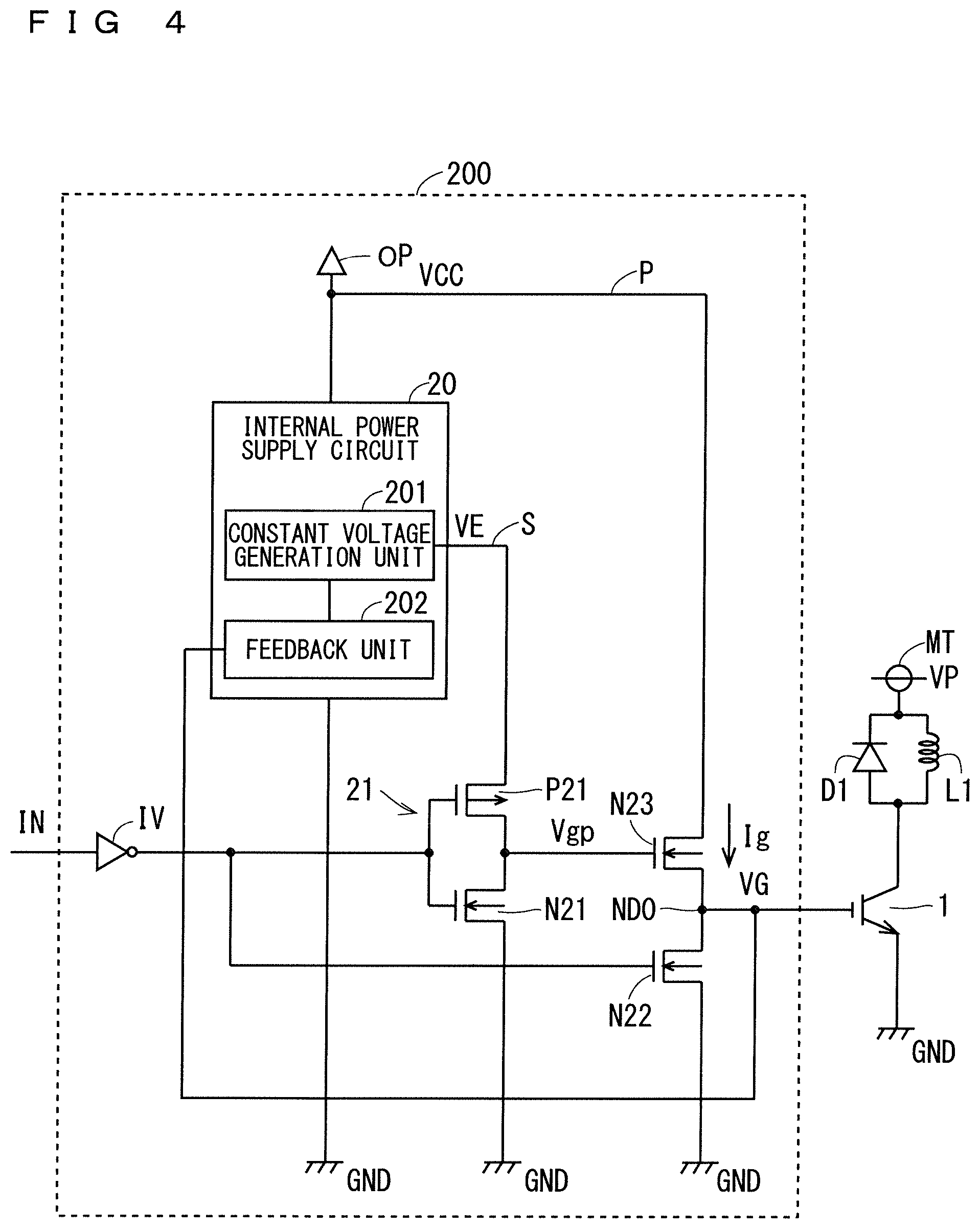 Patent US12155379 Figure 4 – Semiconductor device drive circuit
