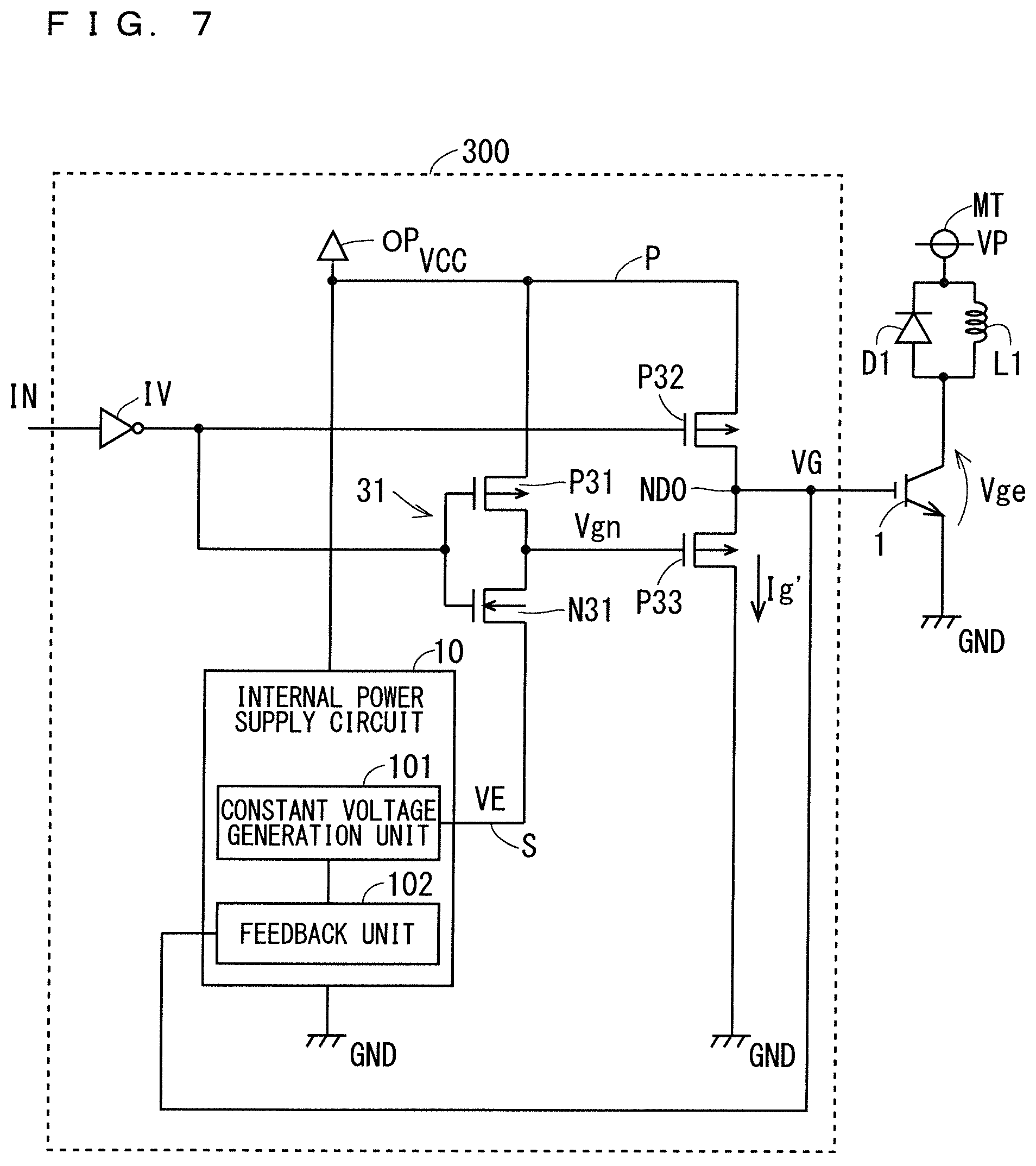 Patent US12155379 Figure 7 – Semiconductor device drive circuit